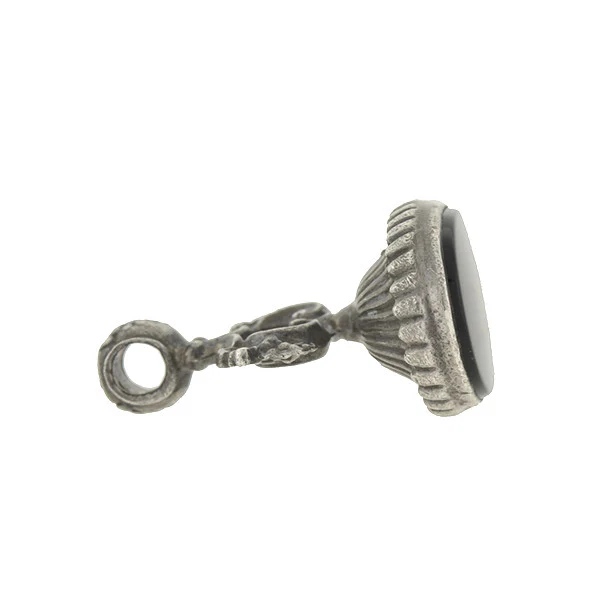 Art Deco Sterling Silver Fob with Onyx Seal - Image 4