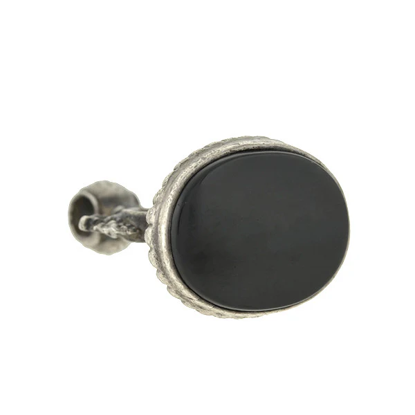 Art Deco Sterling Silver Fob with Onyx Seal - Image 5