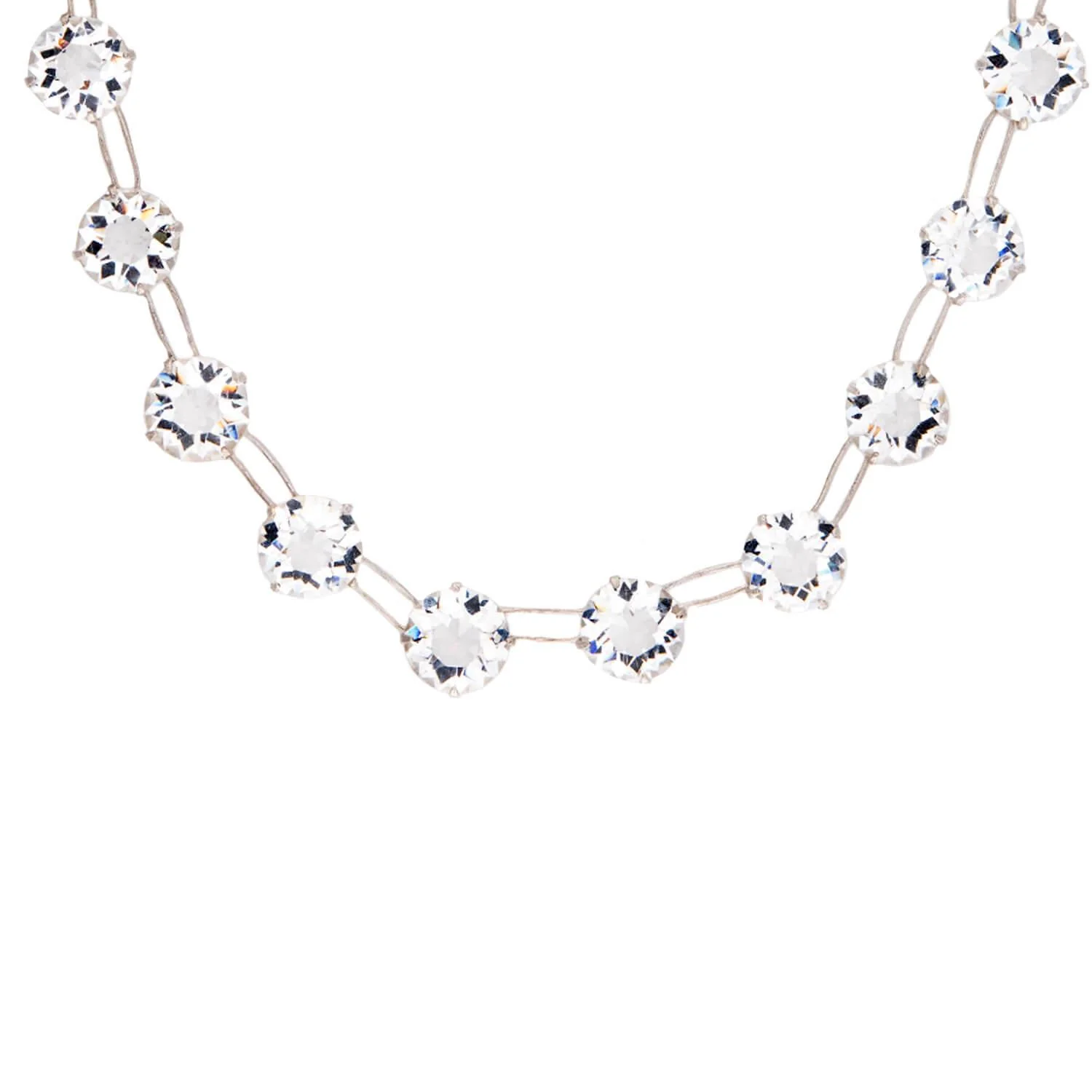 Art Deco Sterling Silver Rock Quartz Crystal Necklace - Image 2