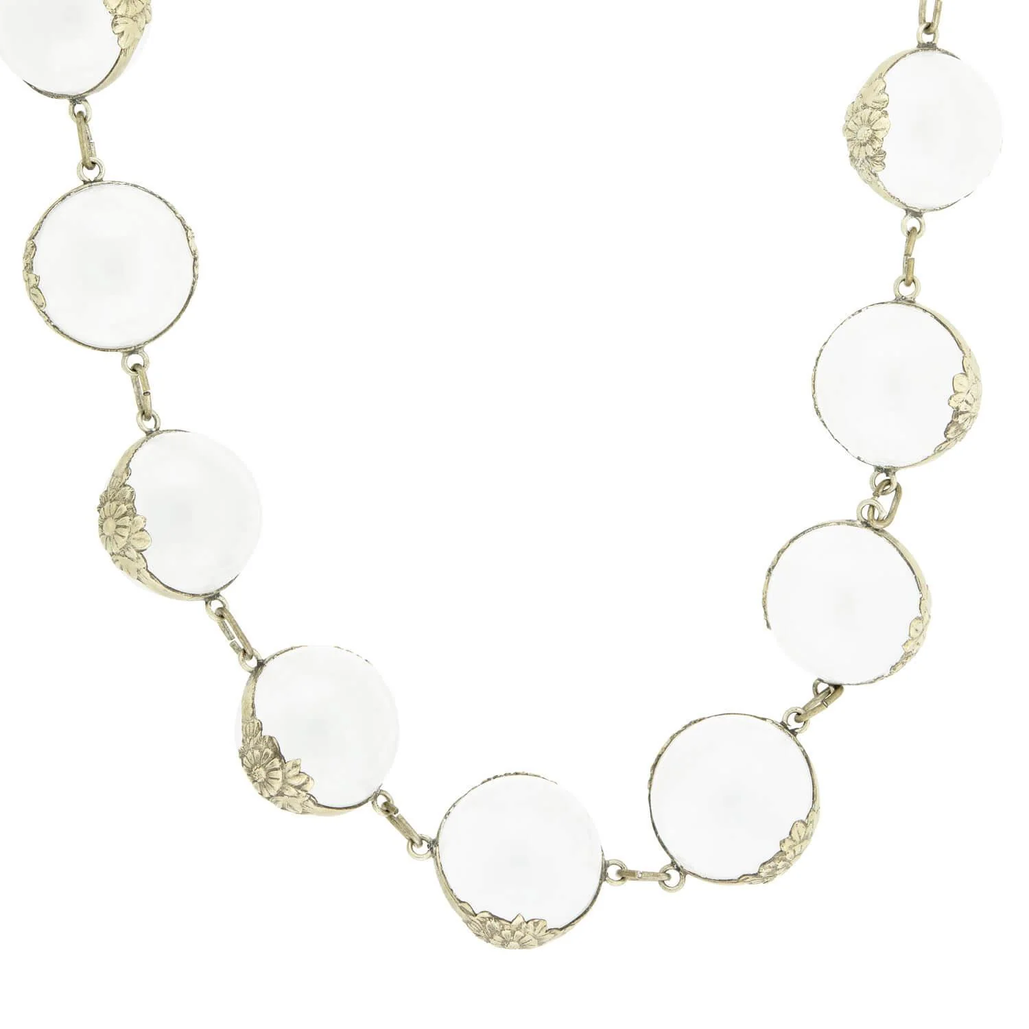 Art Deco Sterling Silver Rock Quartz Crystal Pools of Light Set - Image 2