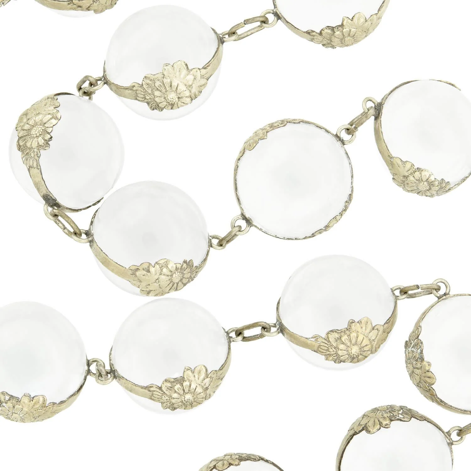 Art Deco Sterling Silver Rock Quartz Crystal Pools of Light Set - Image 4