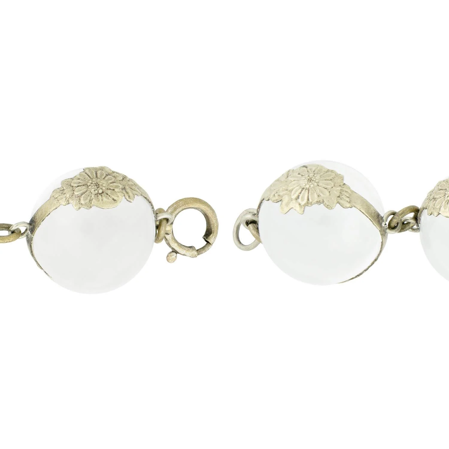 Art Deco Sterling Silver Rock Quartz Crystal Pools of Light Set - Image 5