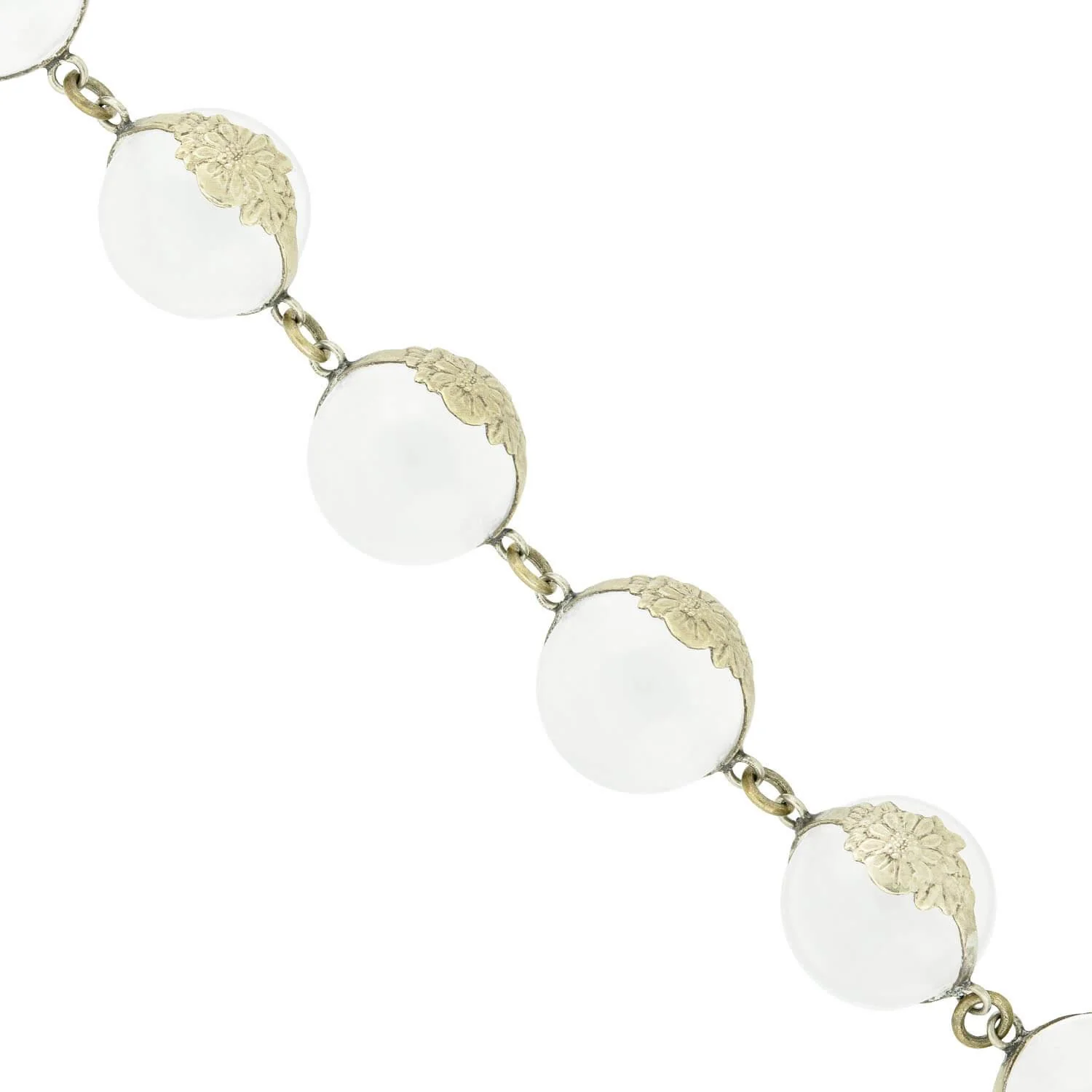Art Deco Sterling Silver Rock Quartz Crystal Pools of Light Set - Image 7