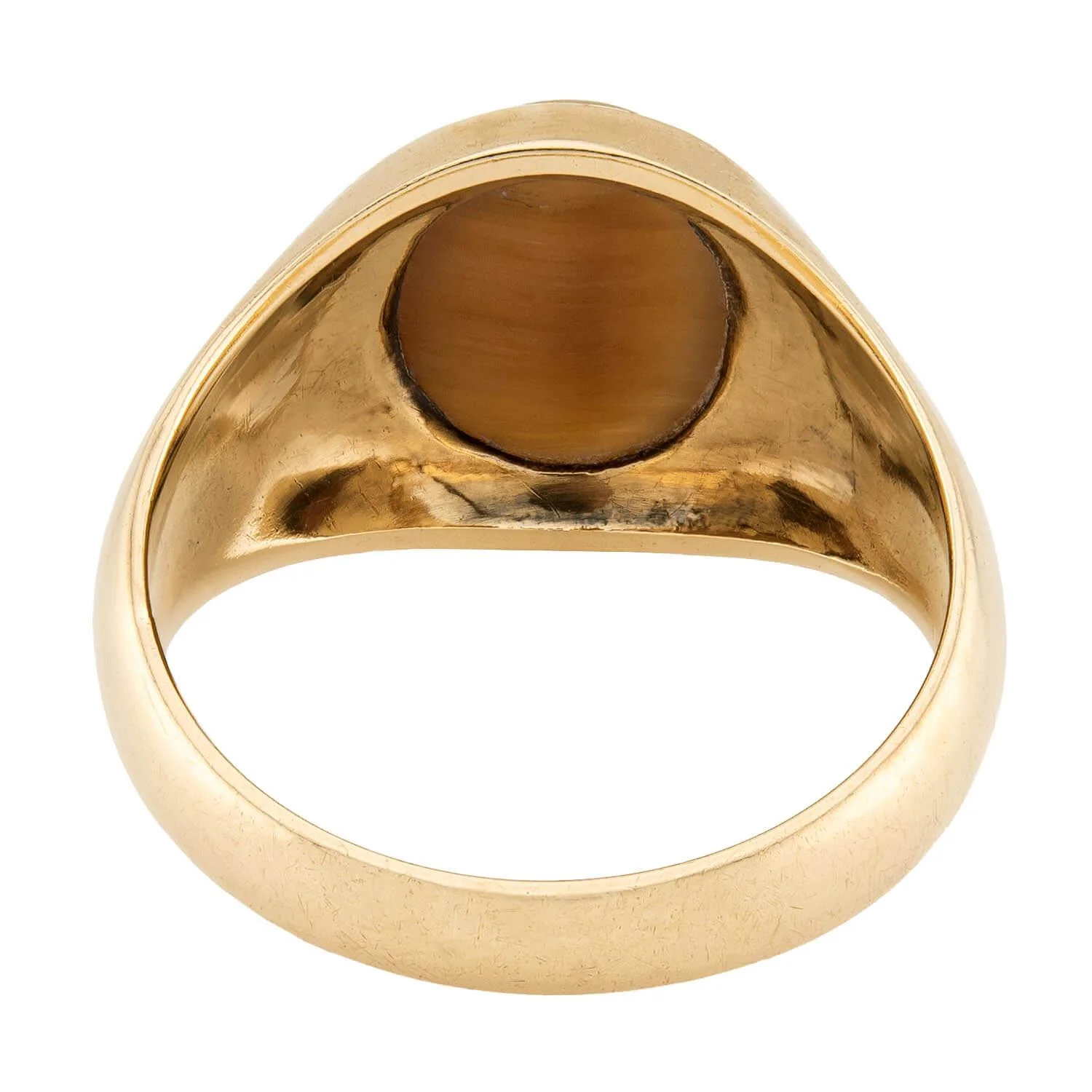 Art Nouveau 10k Cat's Eye Chrysoberyl Ring - Image 5