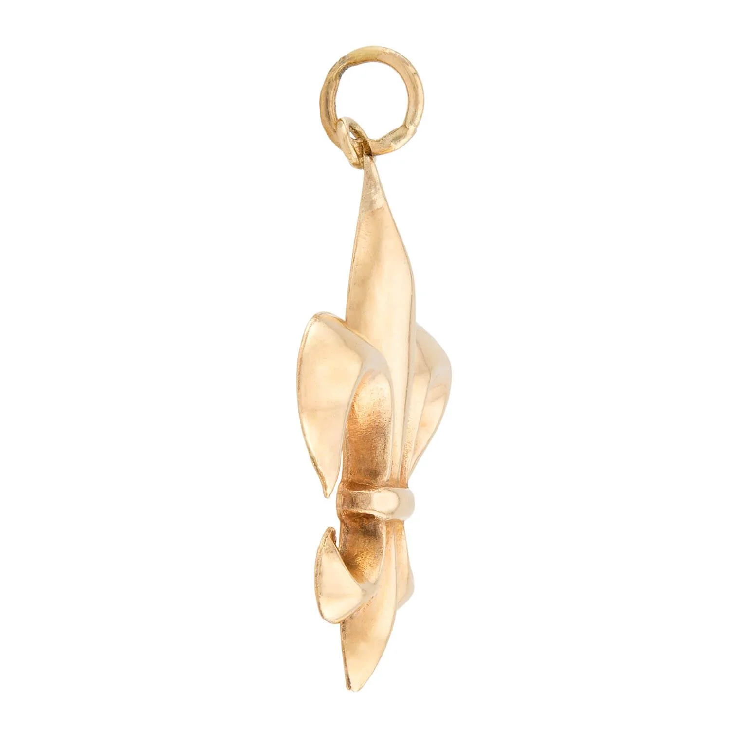 Art Nouveau 14k Fleur-De-Lis Pendant/Charm - Image 2