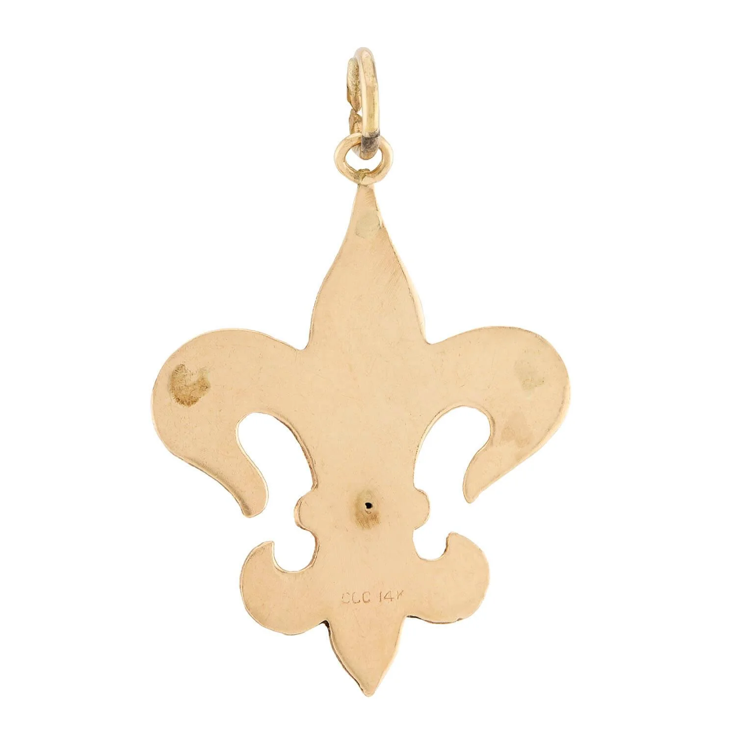 Art Nouveau 14k Fleur-De-Lis Pendant/Charm - Image 3