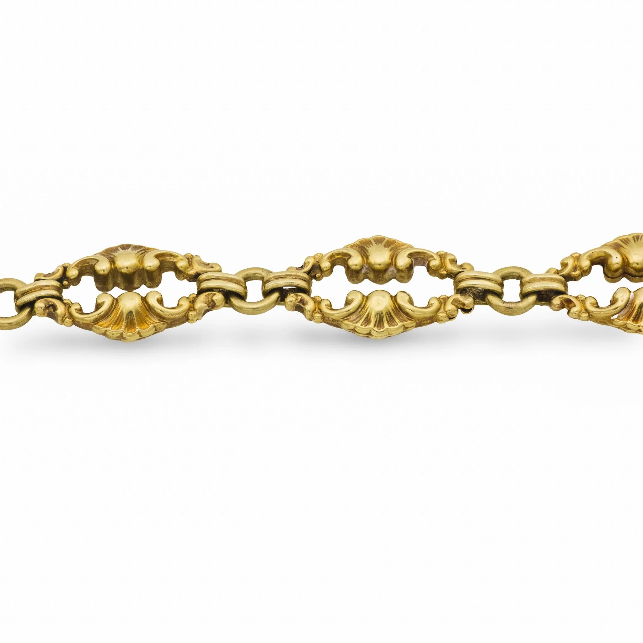 Art Nouveau 14k Link Bracelet - Image 2