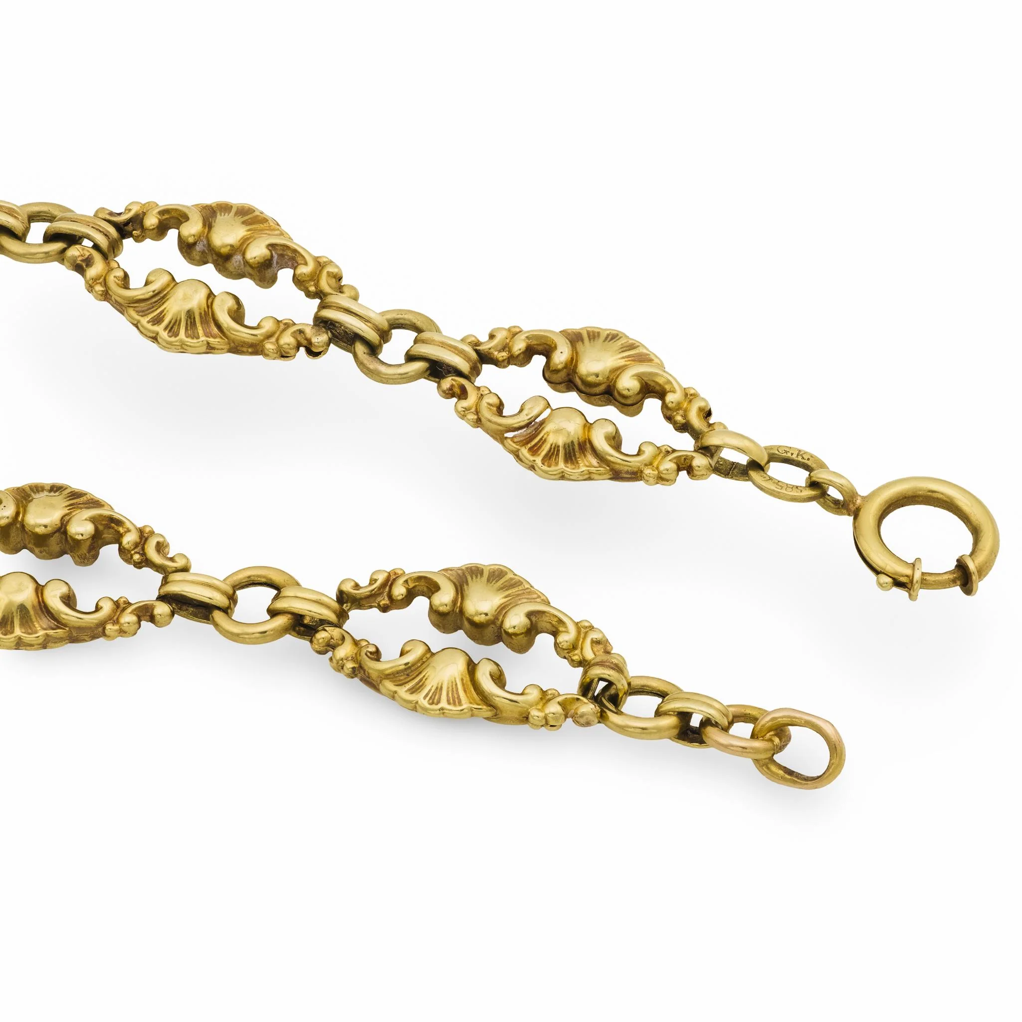 Art Nouveau 14k Link Bracelet - Image 3