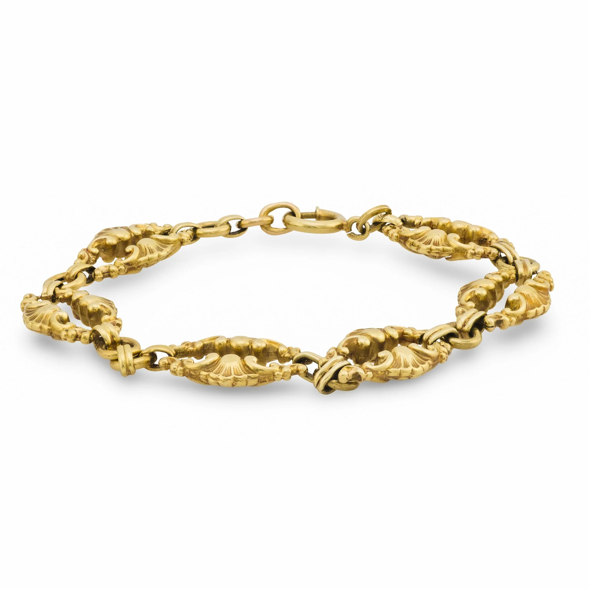 Art Nouveau 14k Link Bracelet - Image 4