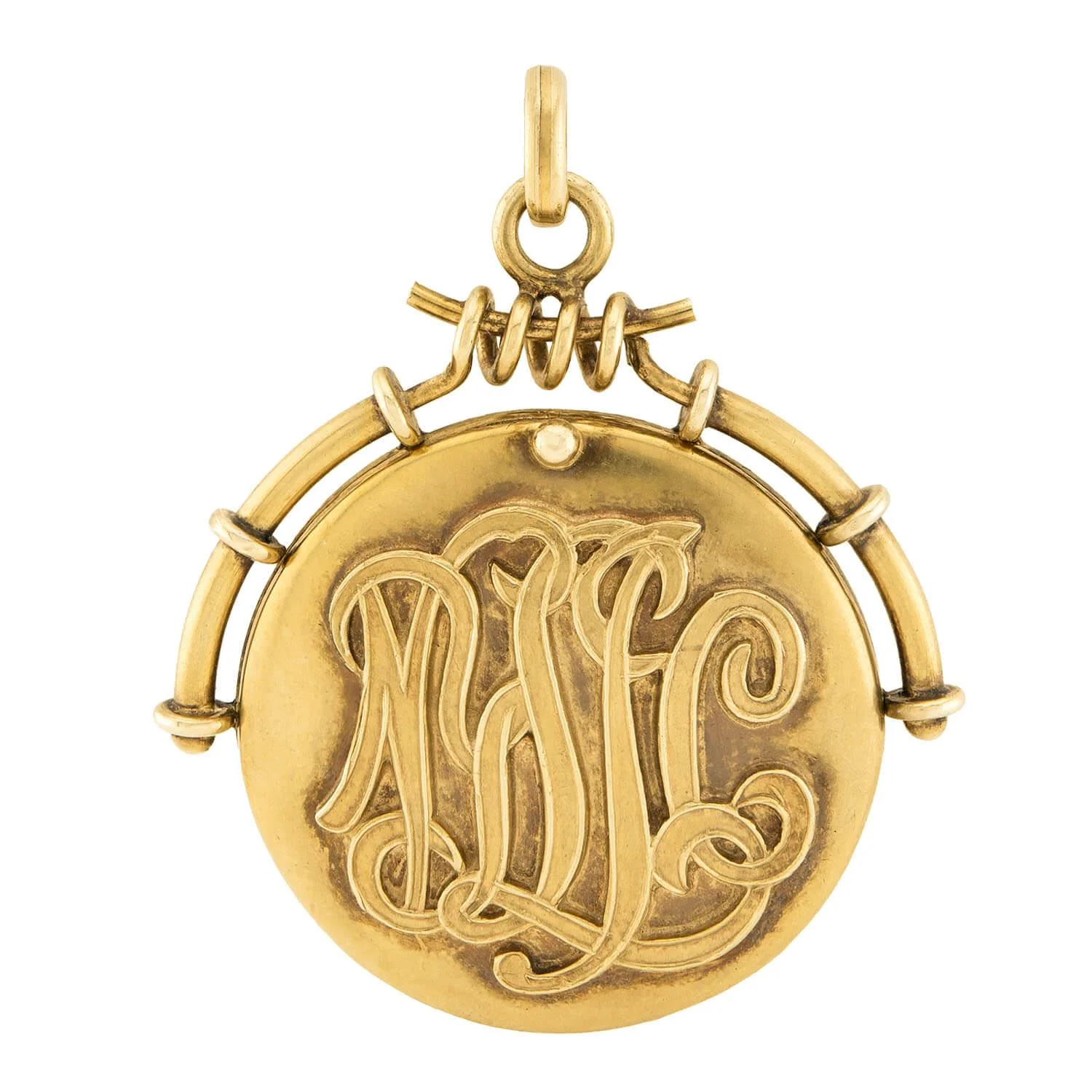 Art Nouveau 14k Monogram Locket