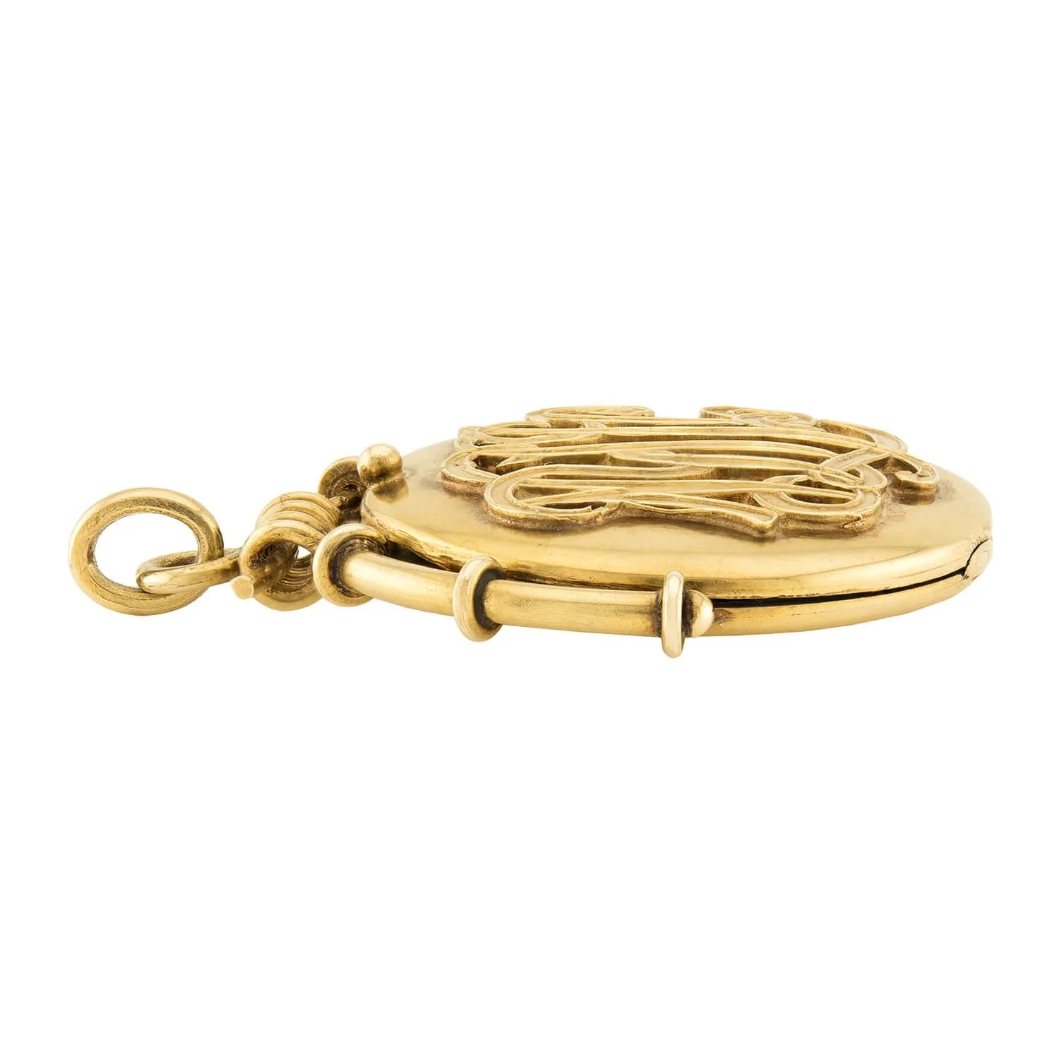 Art Nouveau 14k Monogram Locket - Image 3
