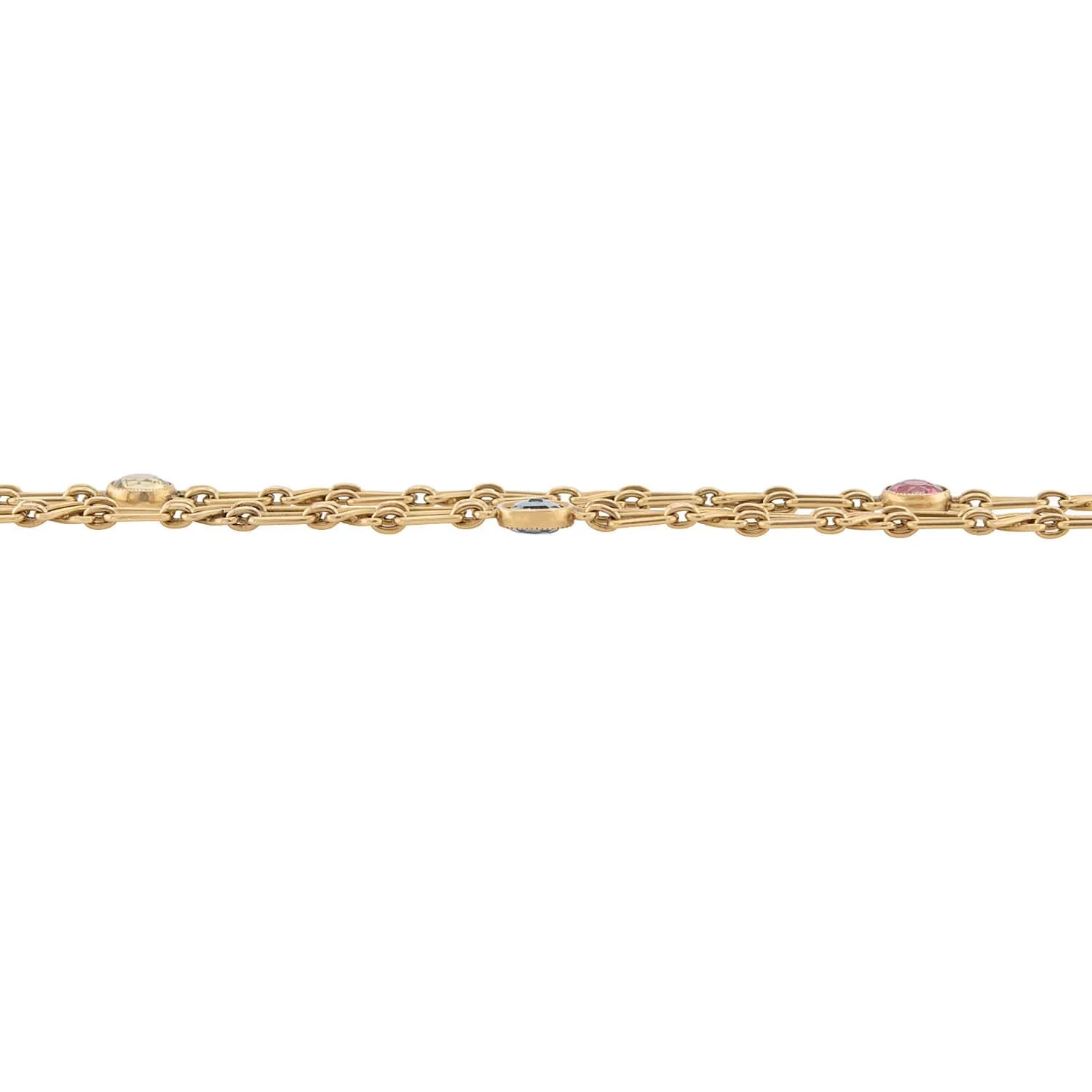 Art Nouveau 15k Multi Stone Bracelet - Image 3