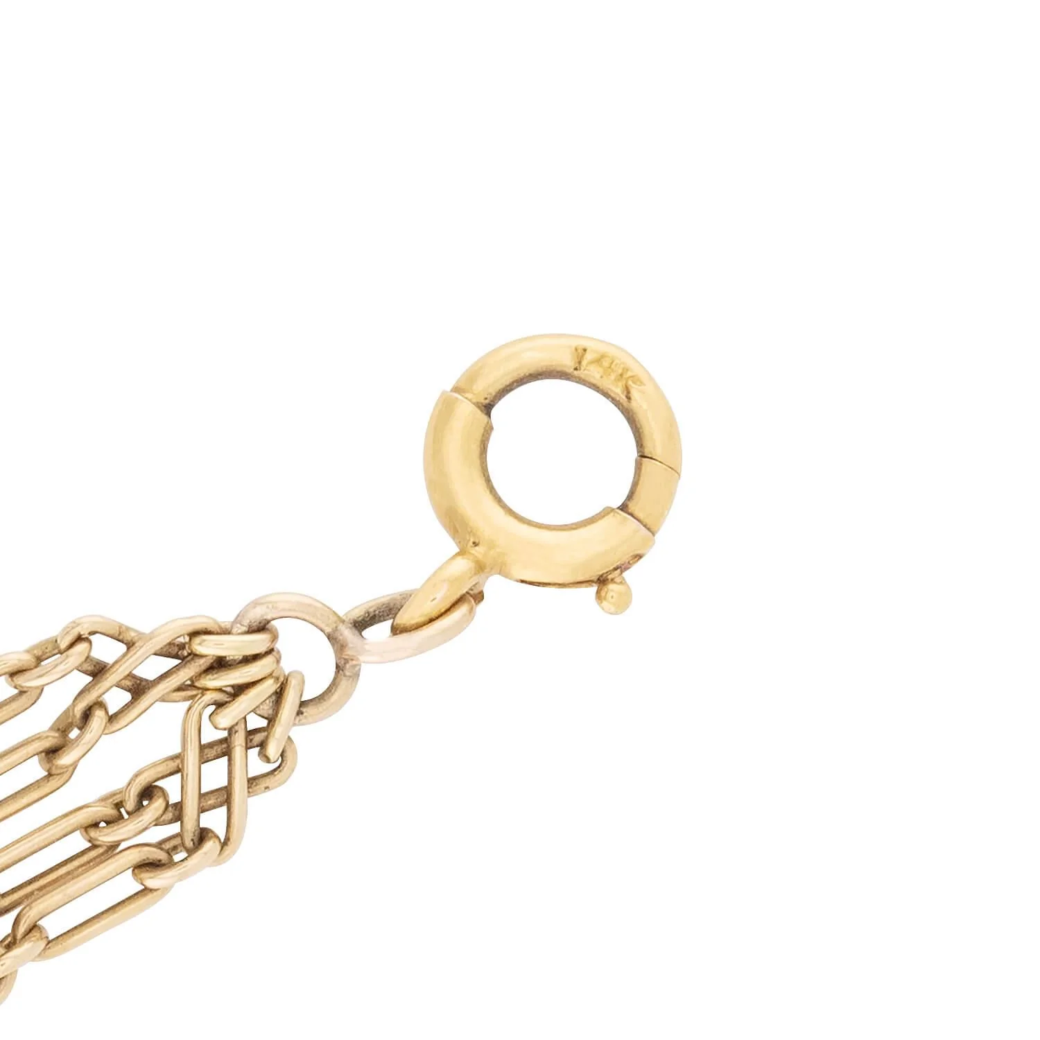 Art Nouveau 15k Multi Stone Bracelet - Image 5