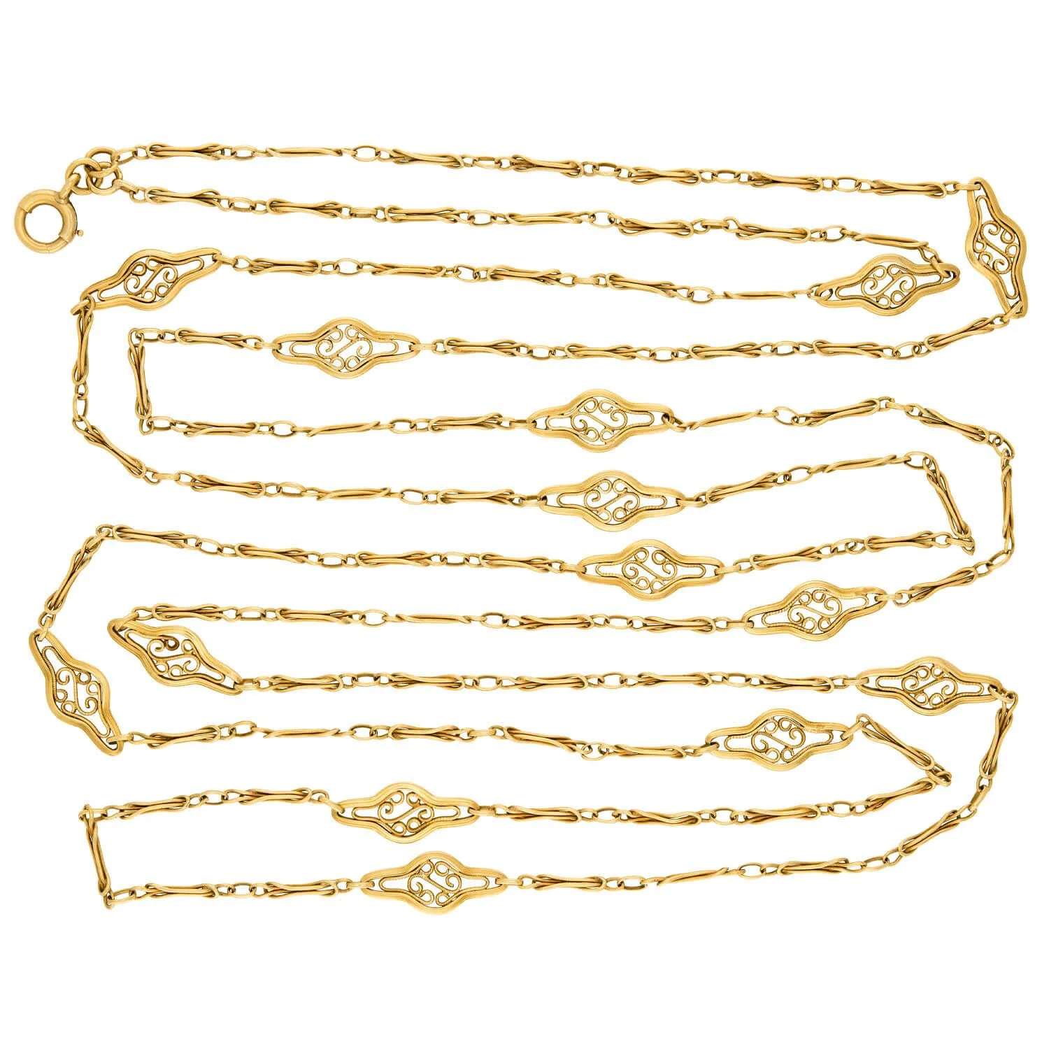 Art Nouveau 18k Chain 60"