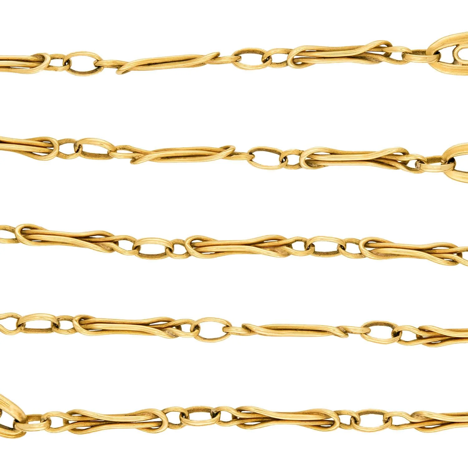 Art Nouveau 18k Chain 60" - Image 4