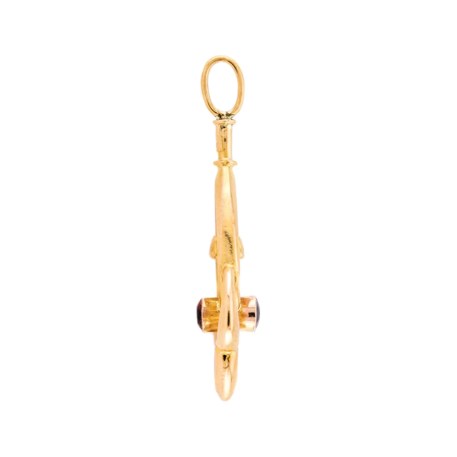 Art Nouveau 18k Garnet Lavalier Pendant - Image 2