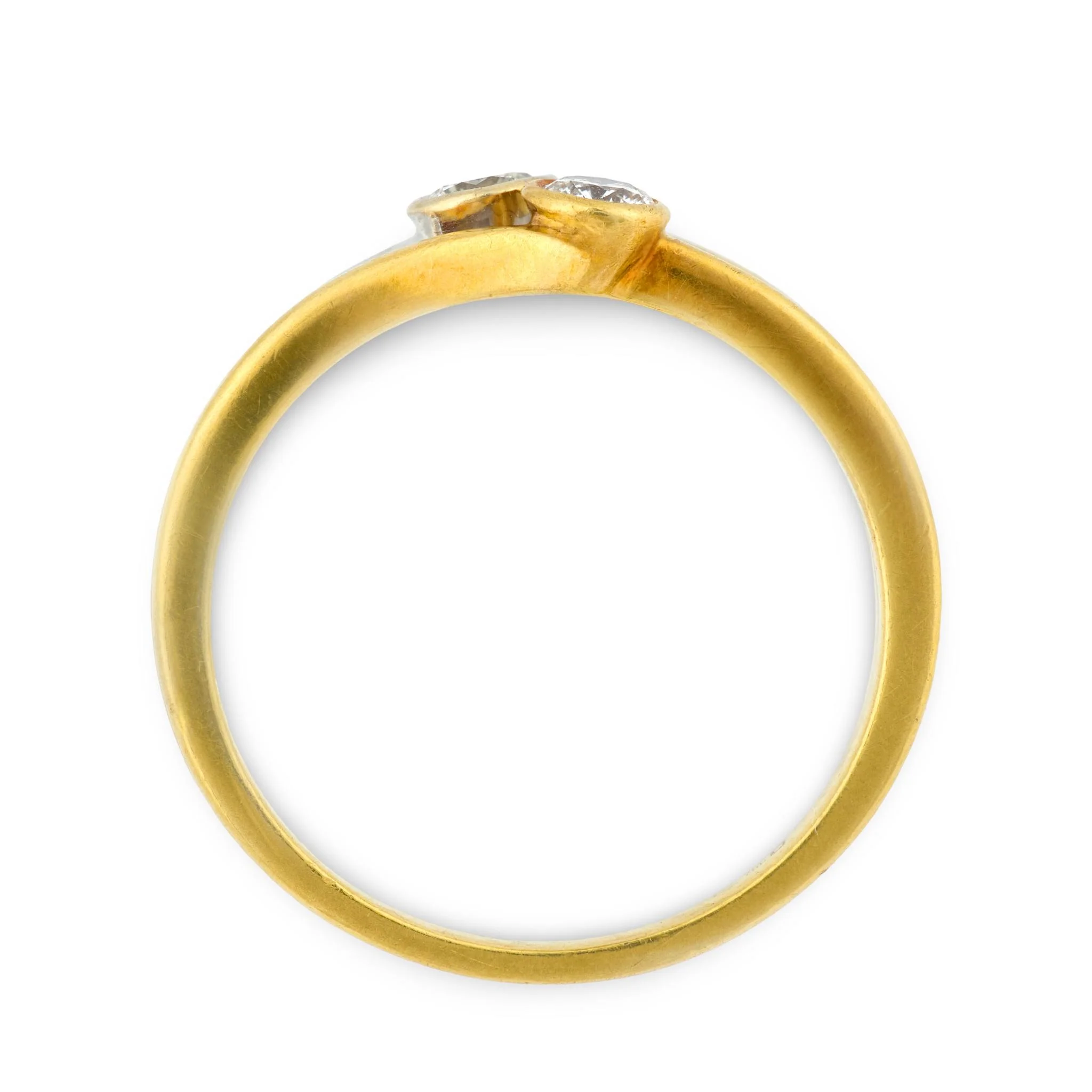 Art Nouveau 18k/Platinum Diamond Ring - Image 4