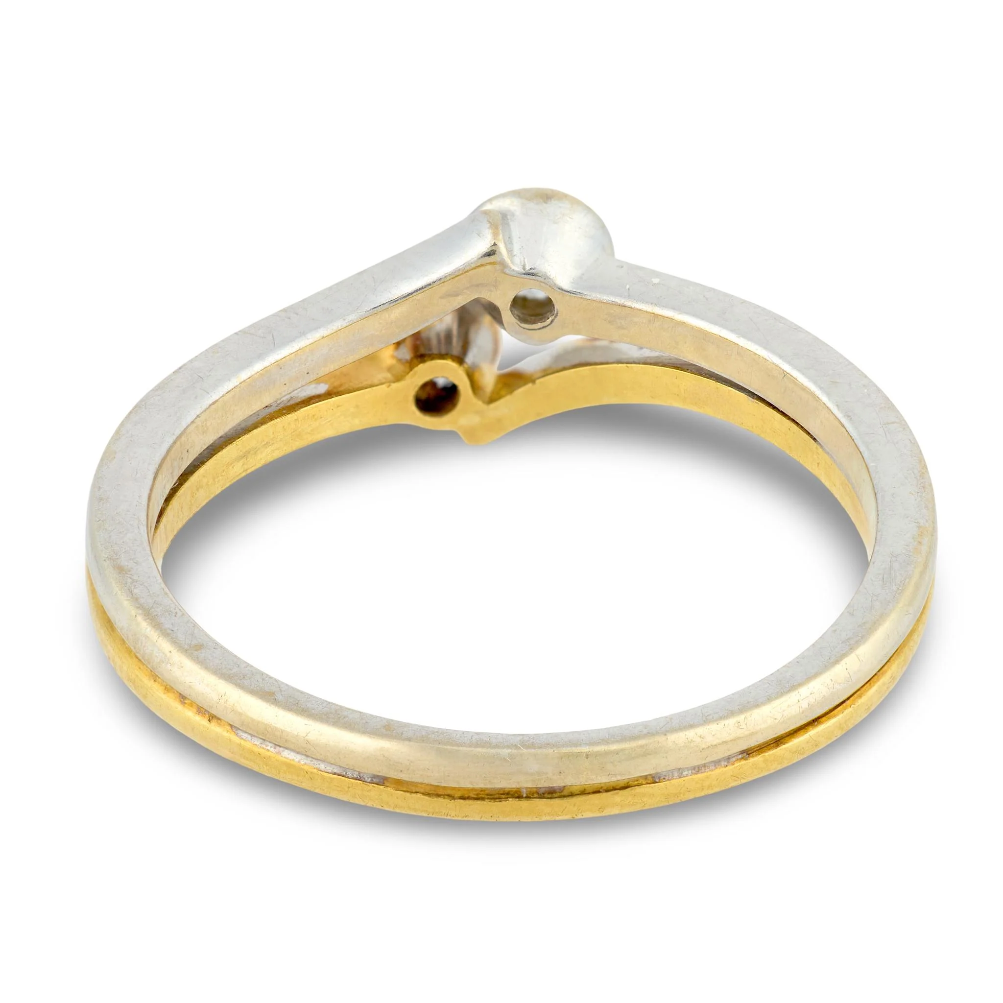 Art Nouveau 18k/Platinum Diamond Ring - Image 5