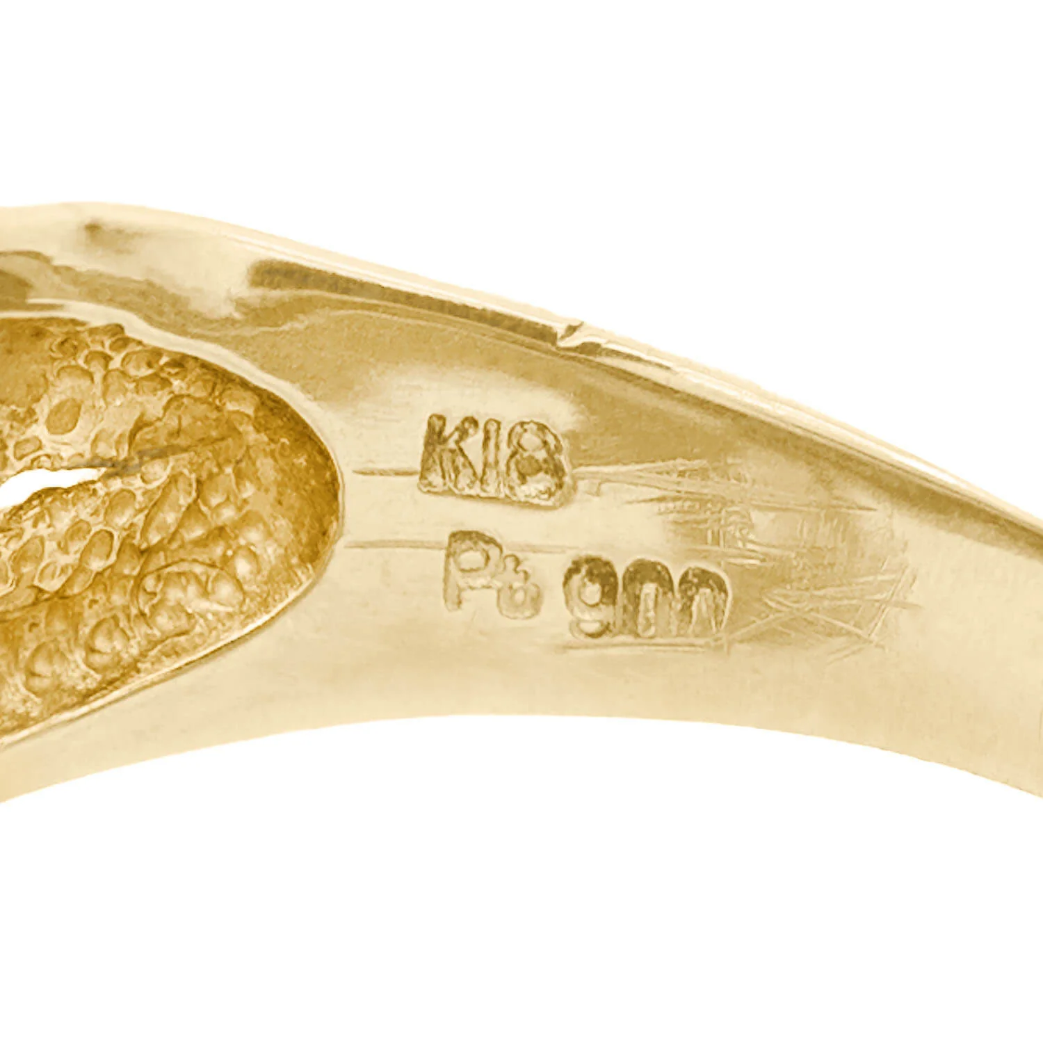 Art Nouveau 18k/Platinum Diamond Snake Ring - Image 7