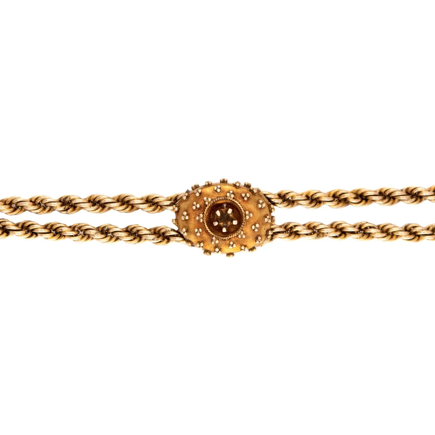 Art Nouveau Gold-Filled Slide Chain Necklace 50" - Image 3