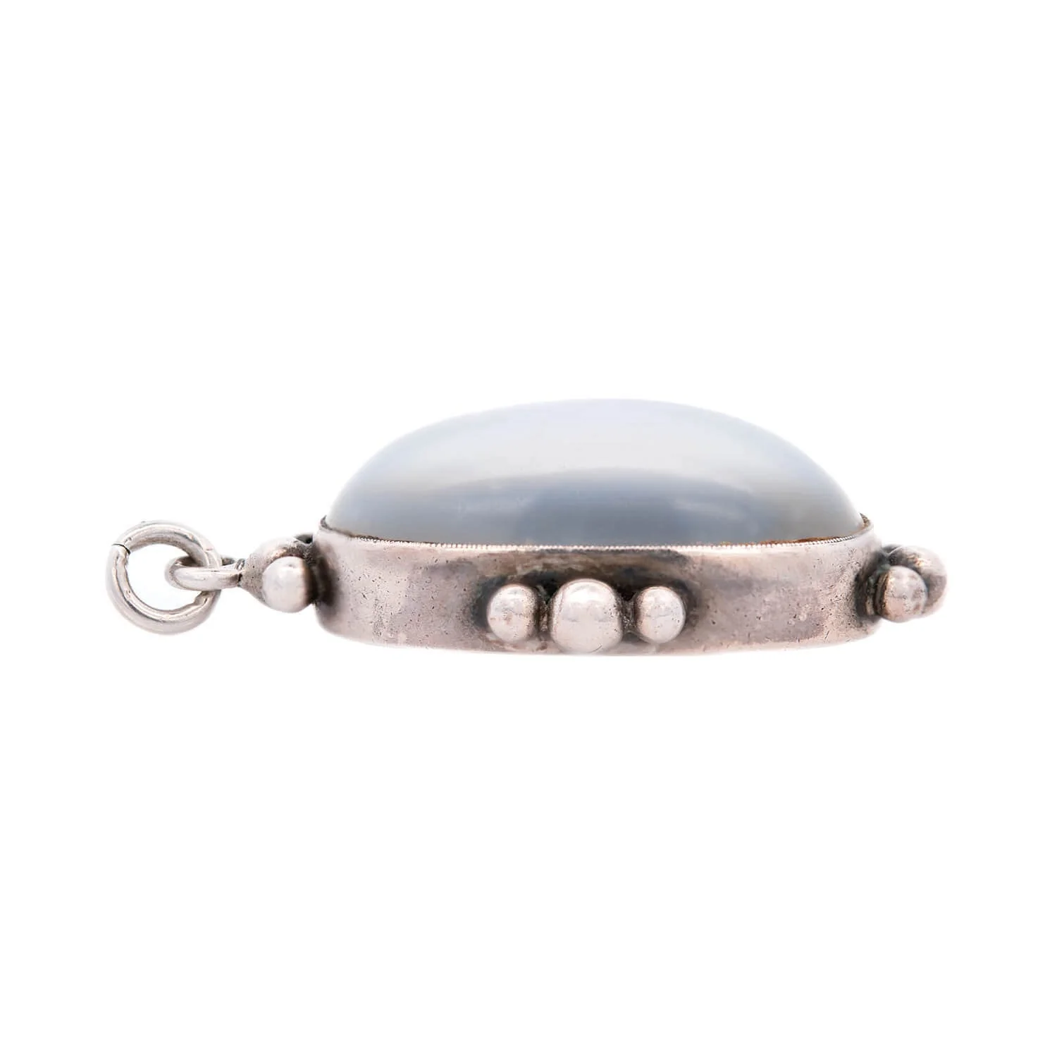 Art Nouveau Large Moonstone Sterling Silver Pendant - Image 2