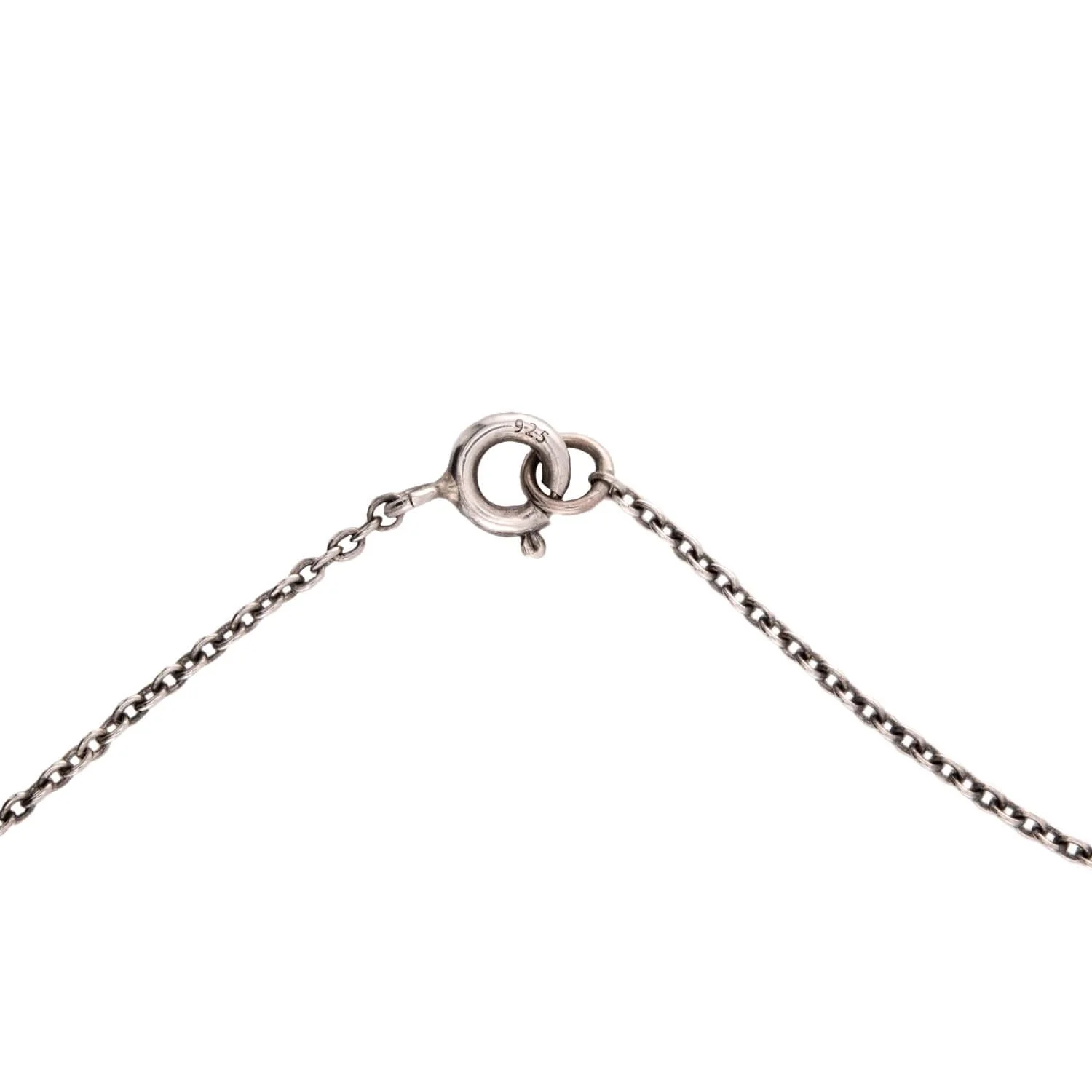 Art Nouveau Sterling Silver Moss Agate Pendant Necklace - Image 5
