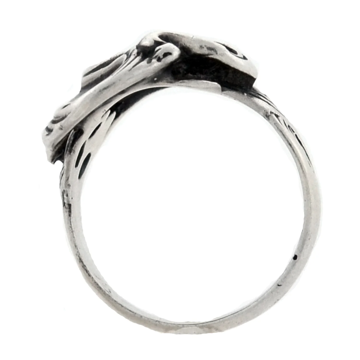 Art Nouveau Style Sterling Silver Lady in Profile Ring - Image 5