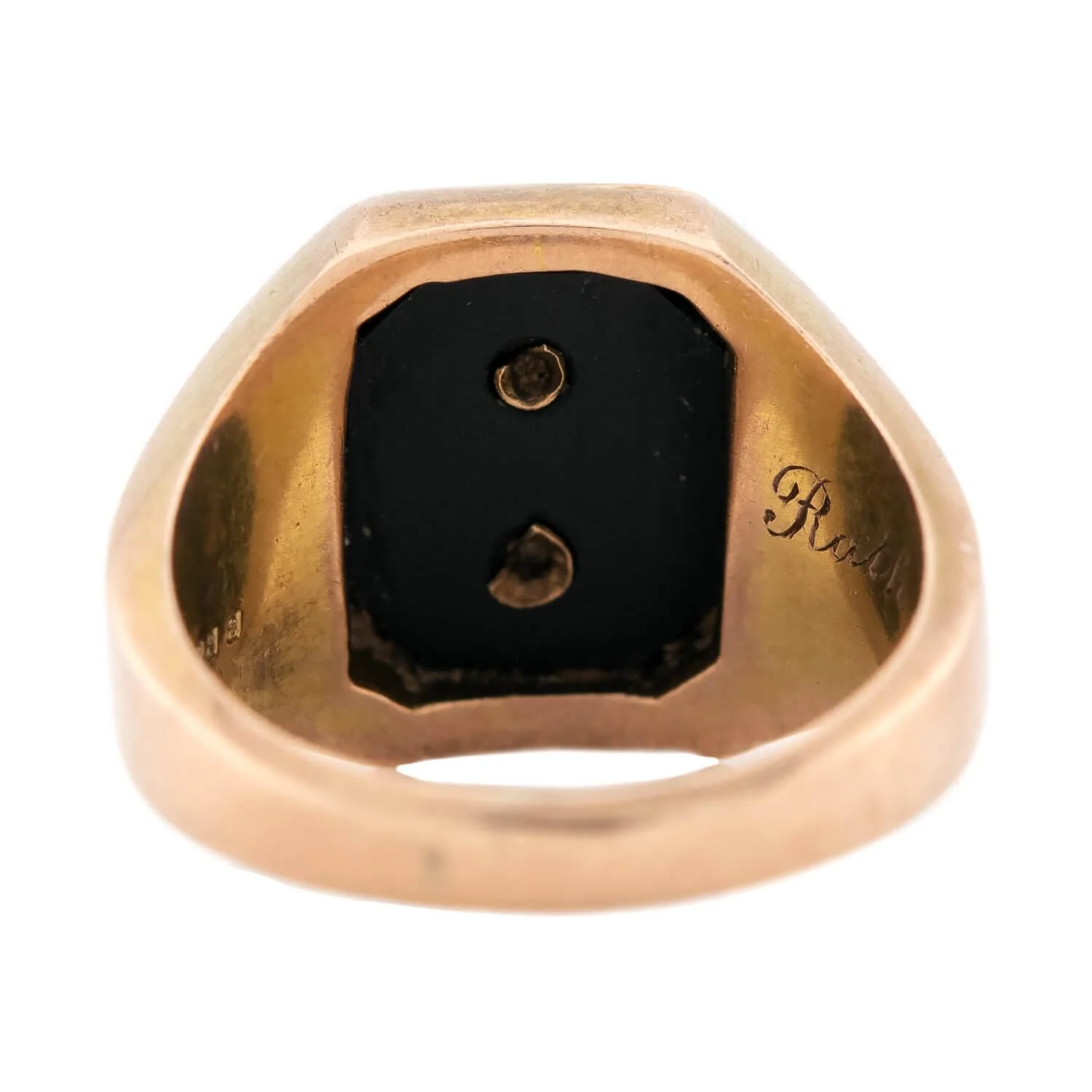 BAILEY, BANKS, AND BIDDLE Art Deco 14k Enamel Class Ring - Image 5