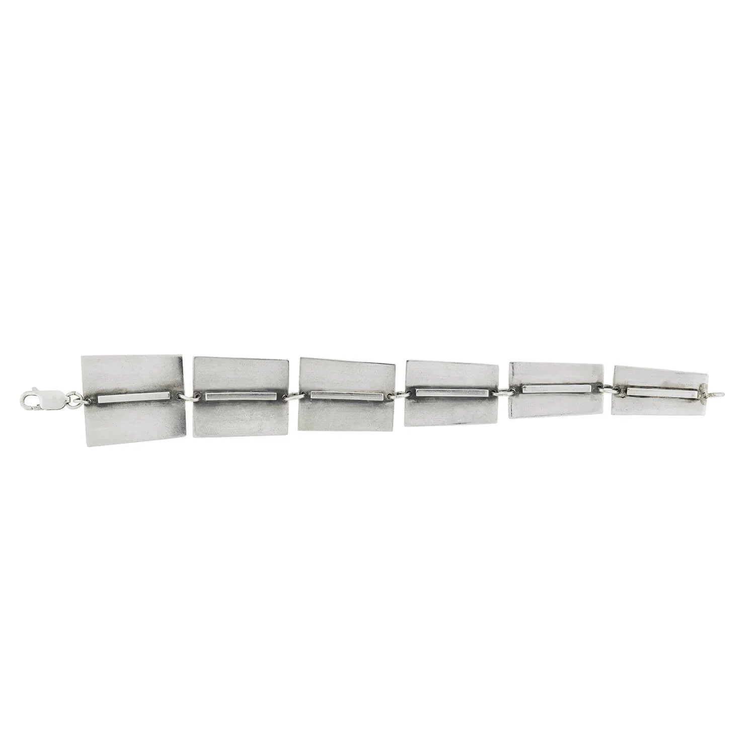 BILL TENDLER Vintage Modernist Sterling Graduating Link Bracelet - Image 2