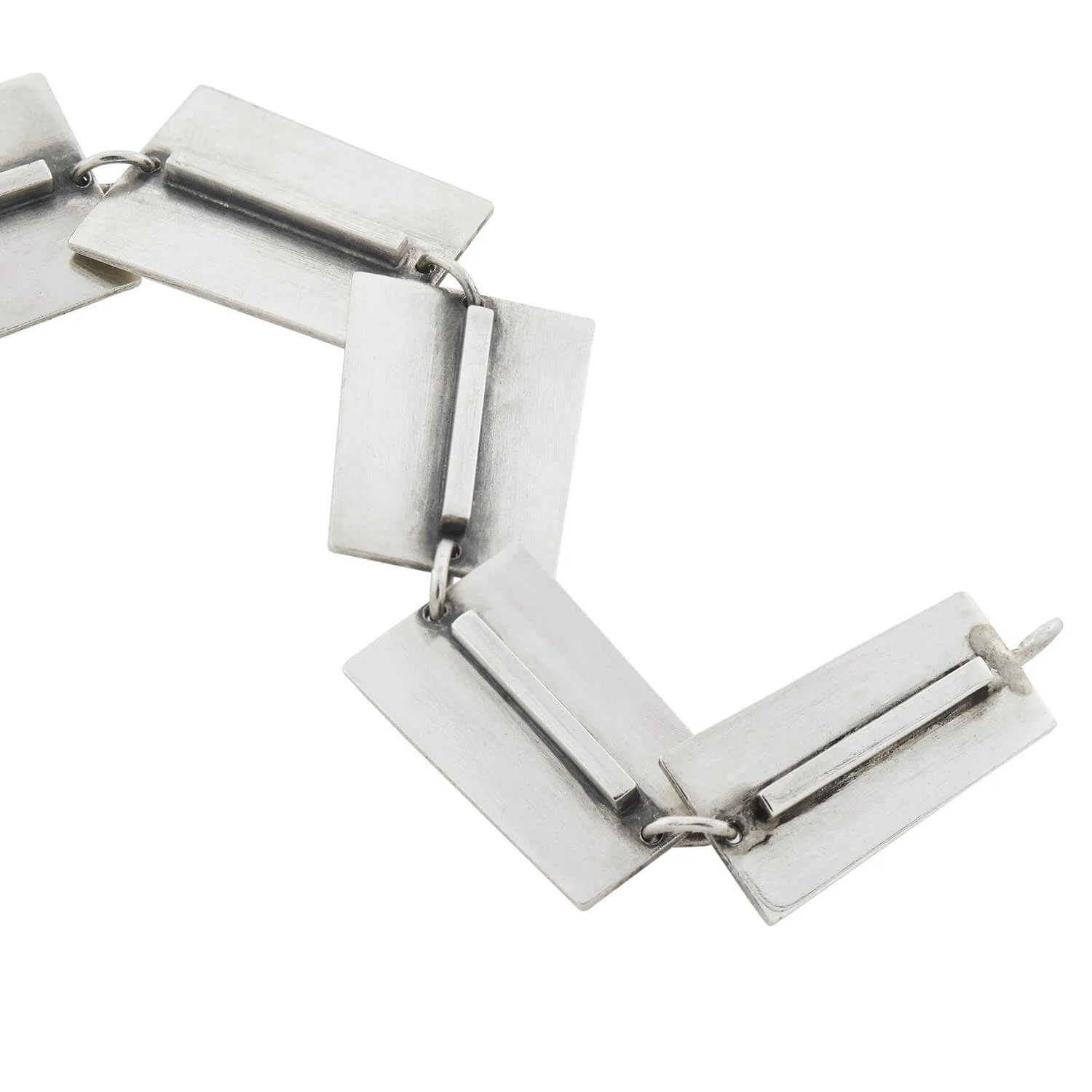 BILL TENDLER Vintage Modernist Sterling Graduating Link Bracelet - Image 3