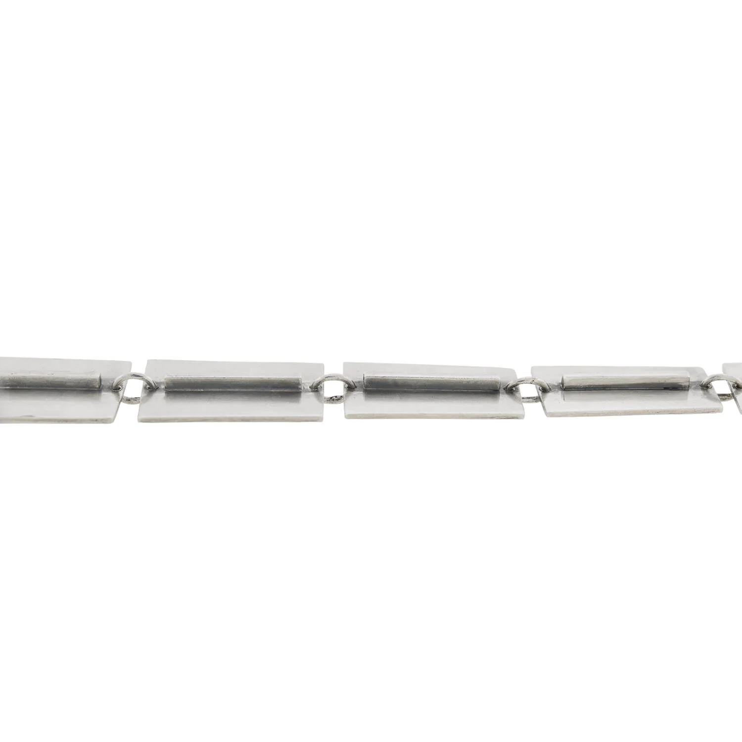 BILL TENDLER Vintage Modernist Sterling Graduating Link Bracelet - Image 4