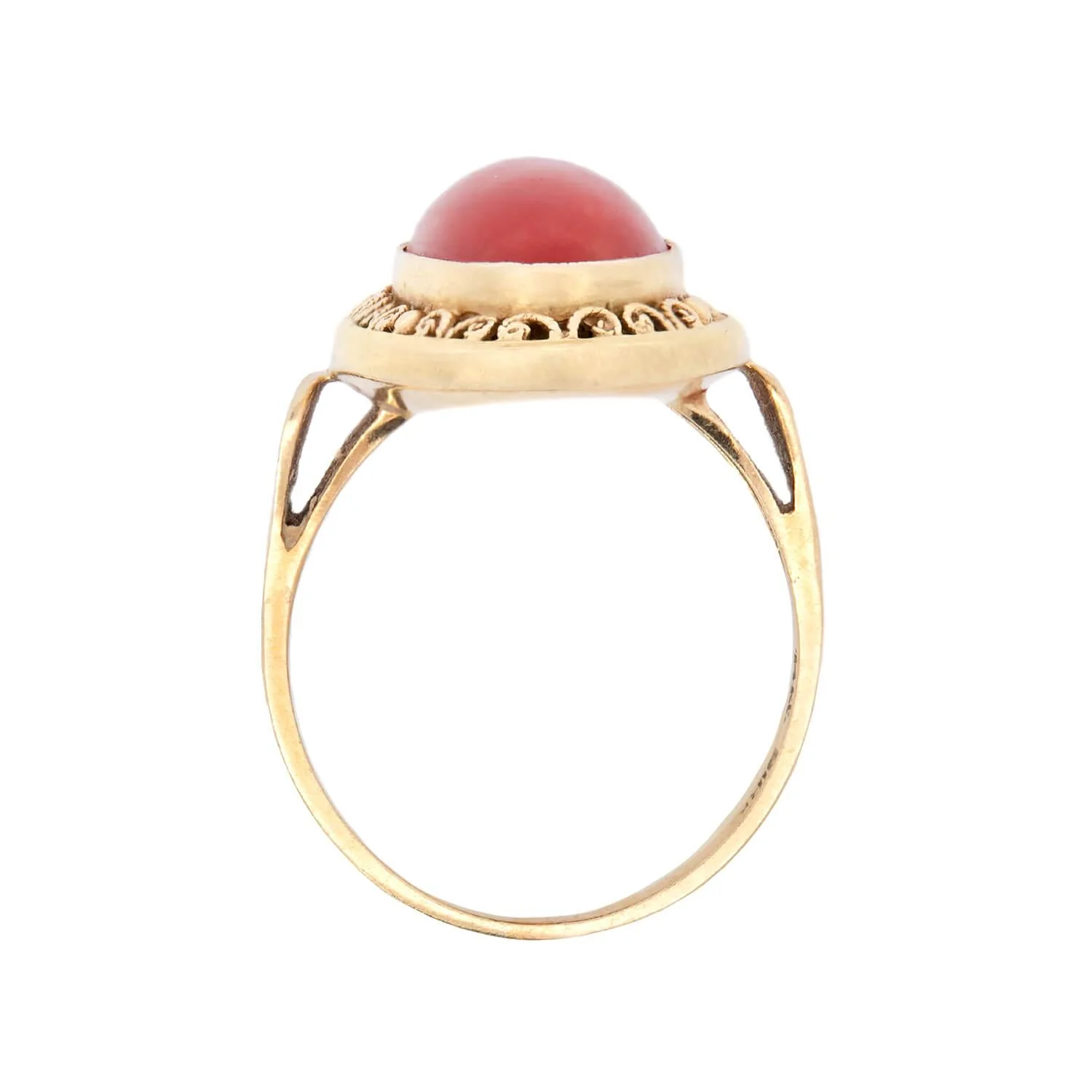 BIRKS Late Victorian 14k Oxblood Coral Ring - Image 4
