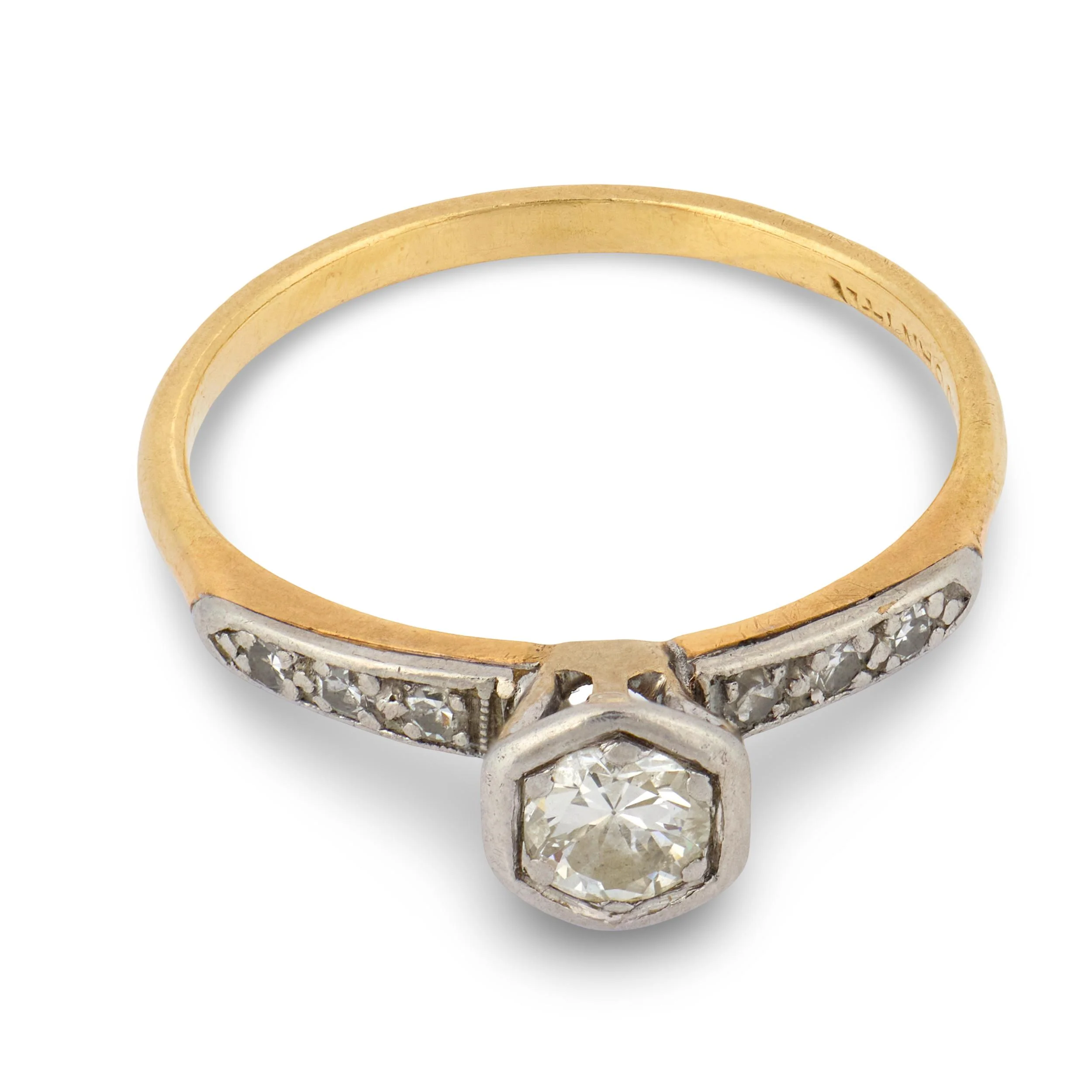 BROGAN Edwardian 14k Diamond Engagement Ring .25ct - Image 2