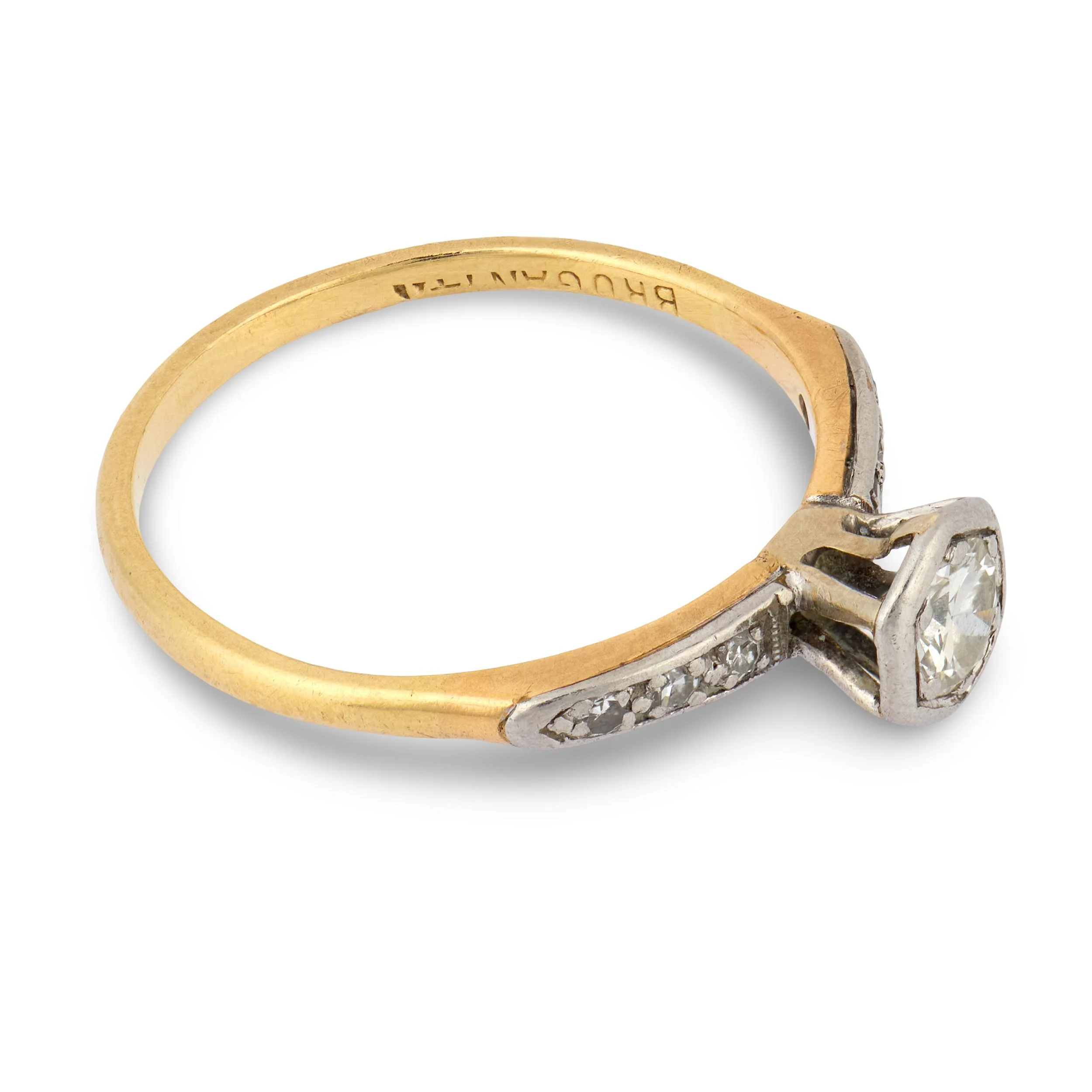 BROGAN Edwardian 14k Diamond Engagement Ring .25ct - Image 3