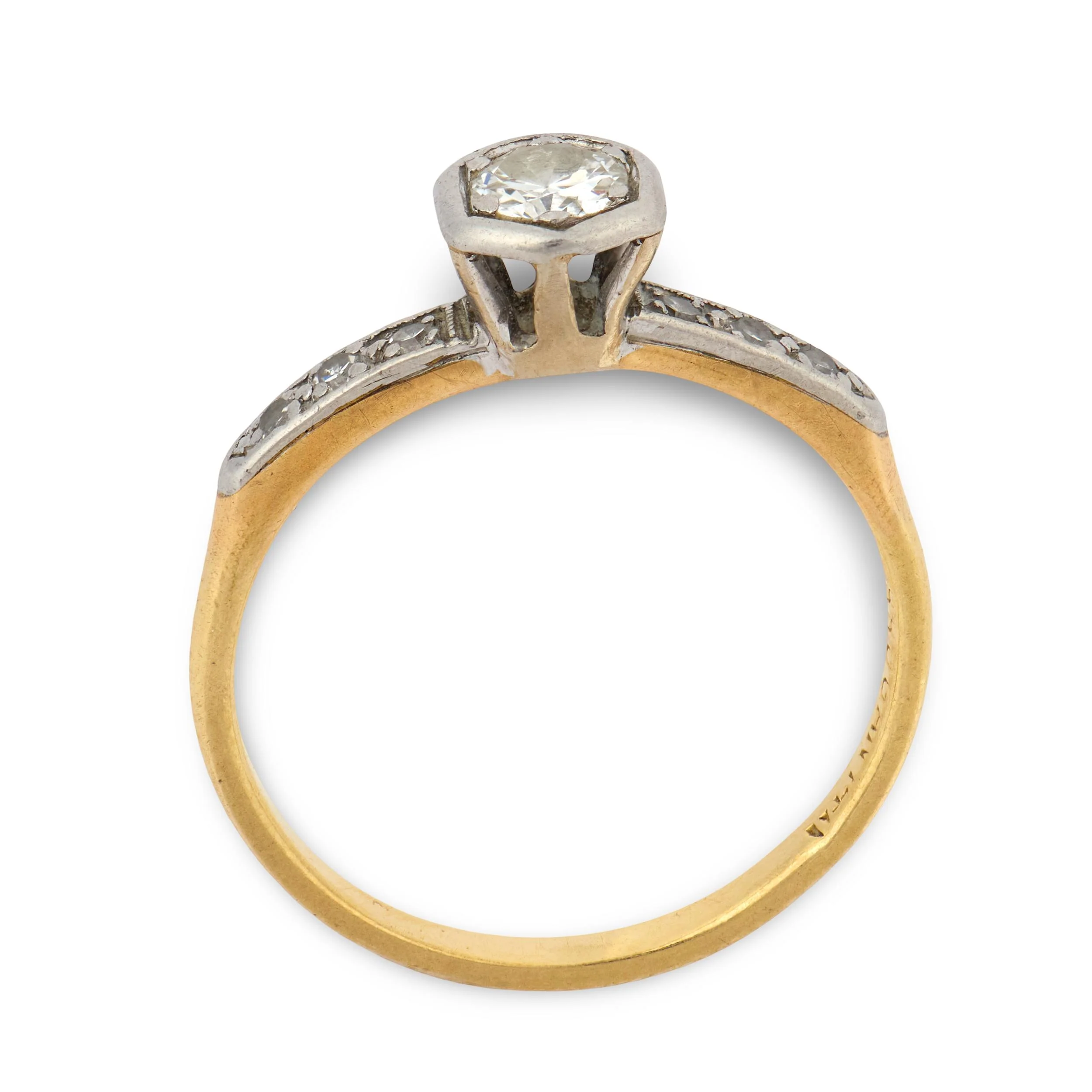 BROGAN Edwardian 14k Diamond Engagement Ring .25ct - Image 4