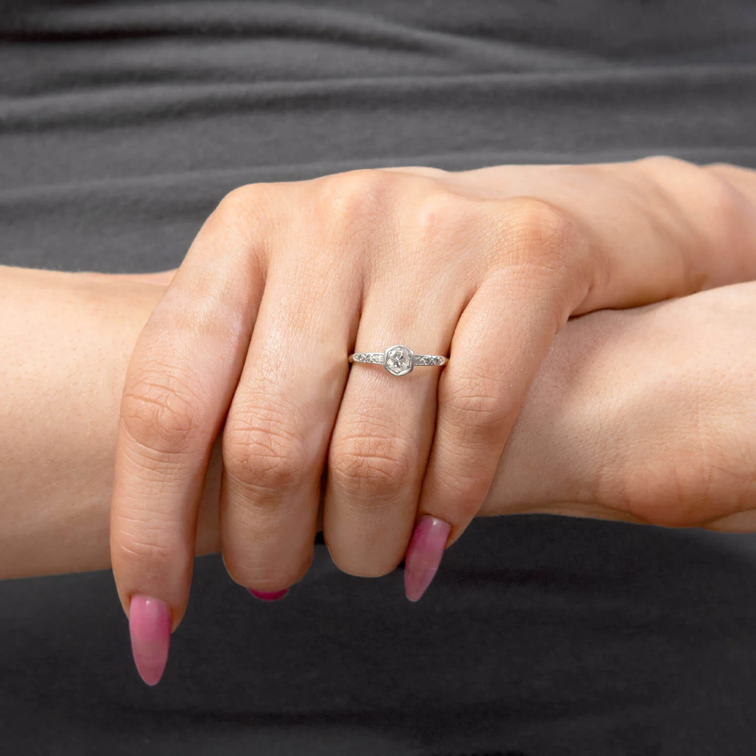 BROGAN Edwardian 14k Diamond Engagement Ring .25ct - Image 6