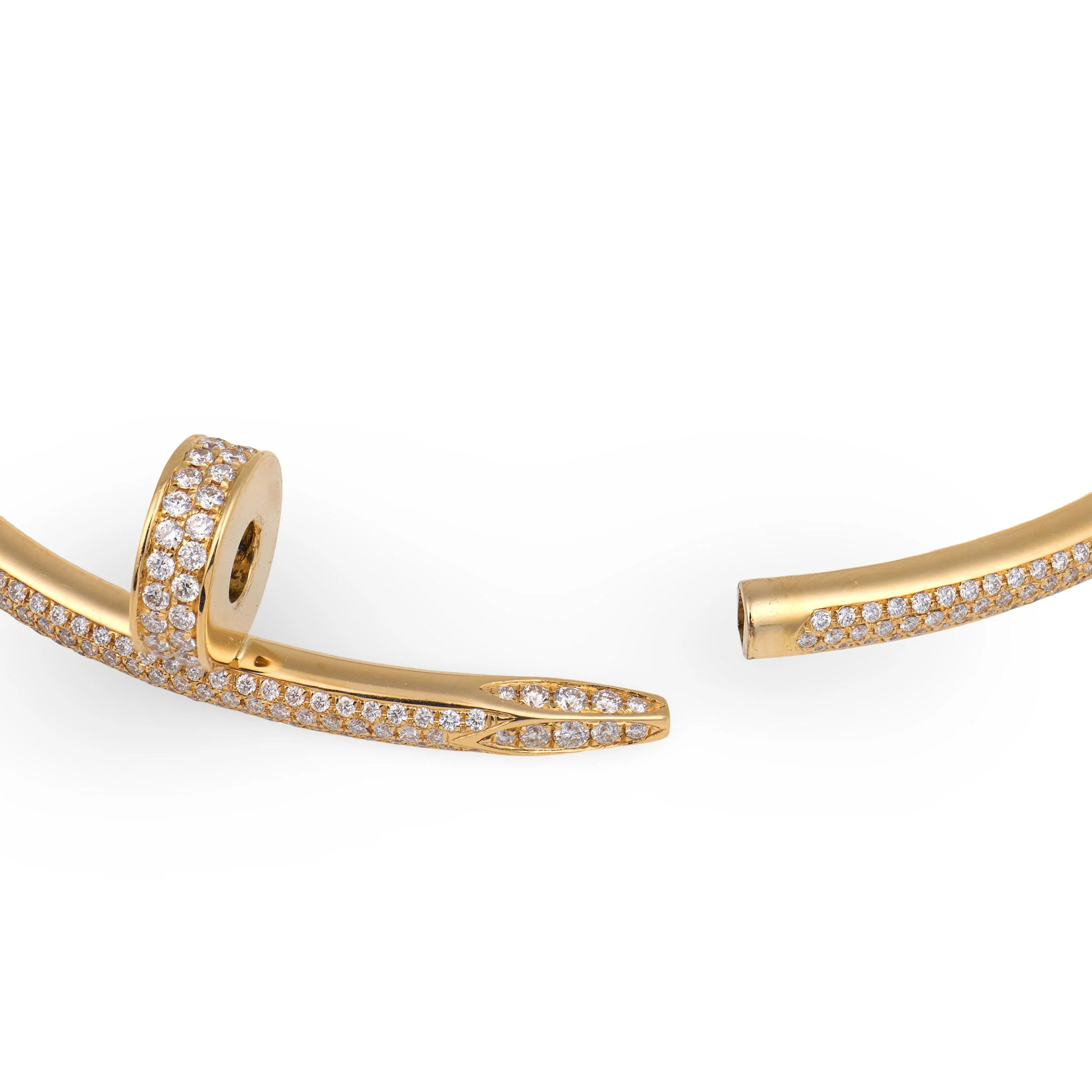 CARTIER Estate 18k Diamond Juste Un Clou Bracelet - Image 5