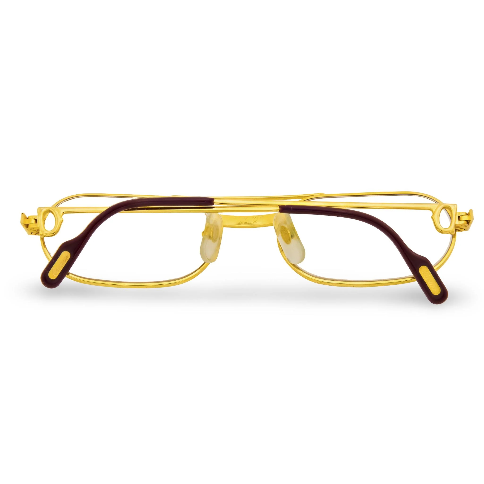 CARTIER Estate 18k/Stainless Steel Must Santos Eyeglasses - Image 4