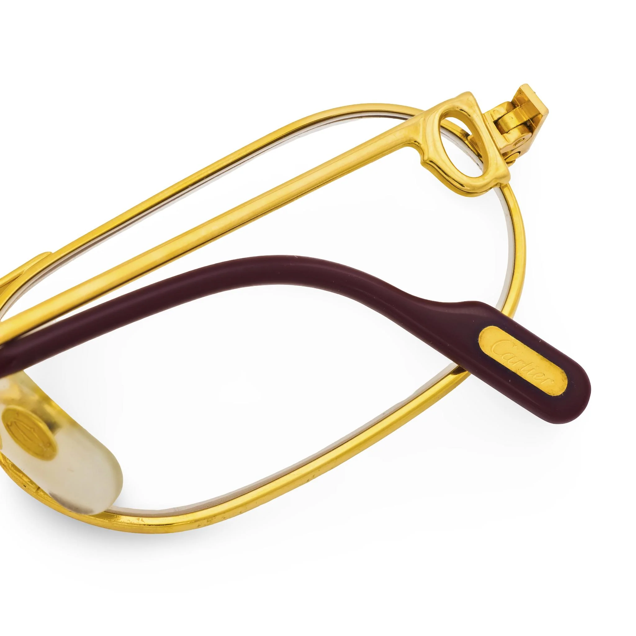 CARTIER Estate 18k/Stainless Steel Must Santos Eyeglasses - Image 6
