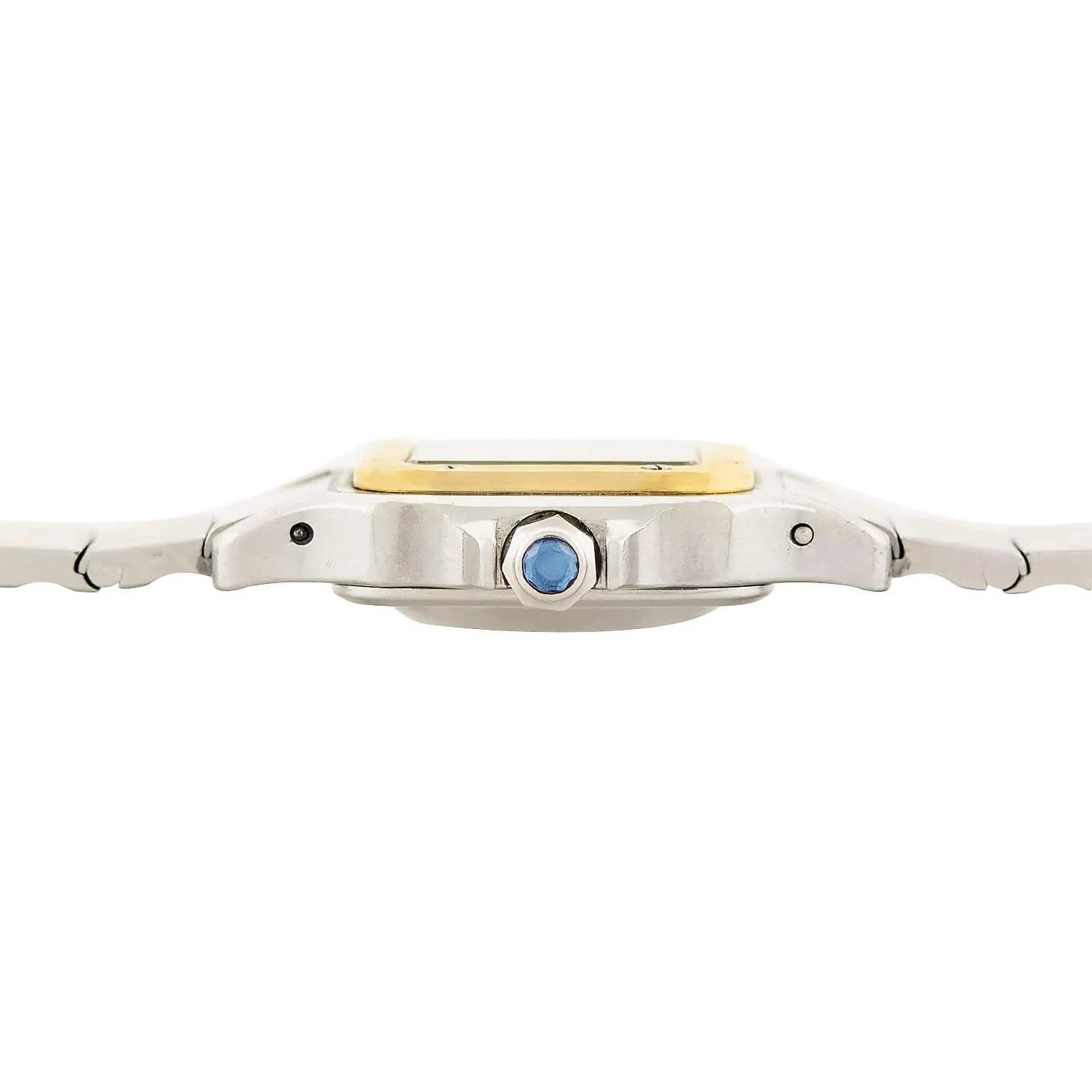 CARTIER  Estate 18k/Stainless Steel Santos Two-Tone Ladies Watch - Image 4