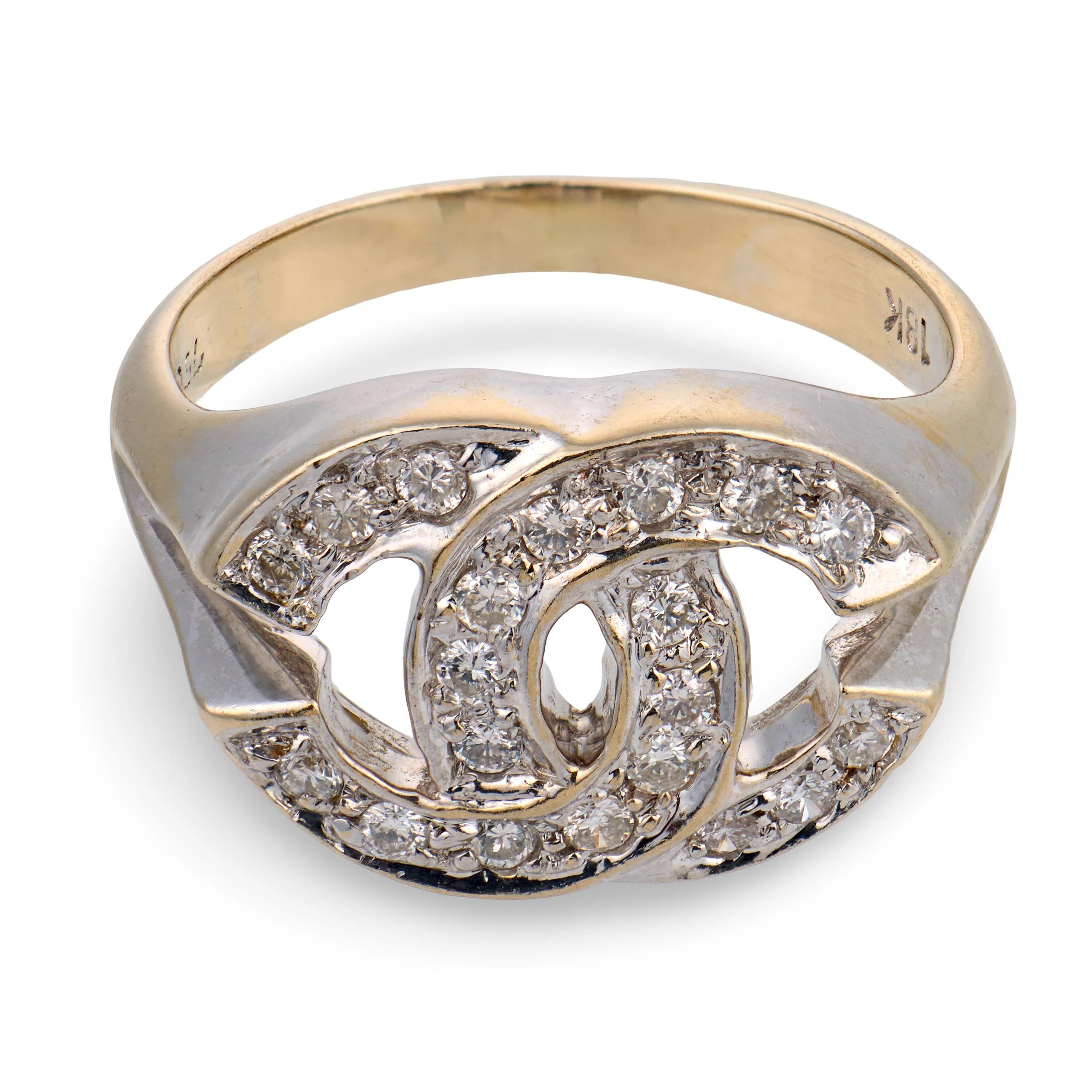 CHANEL Estate 18k Diamond Ring - Image 2