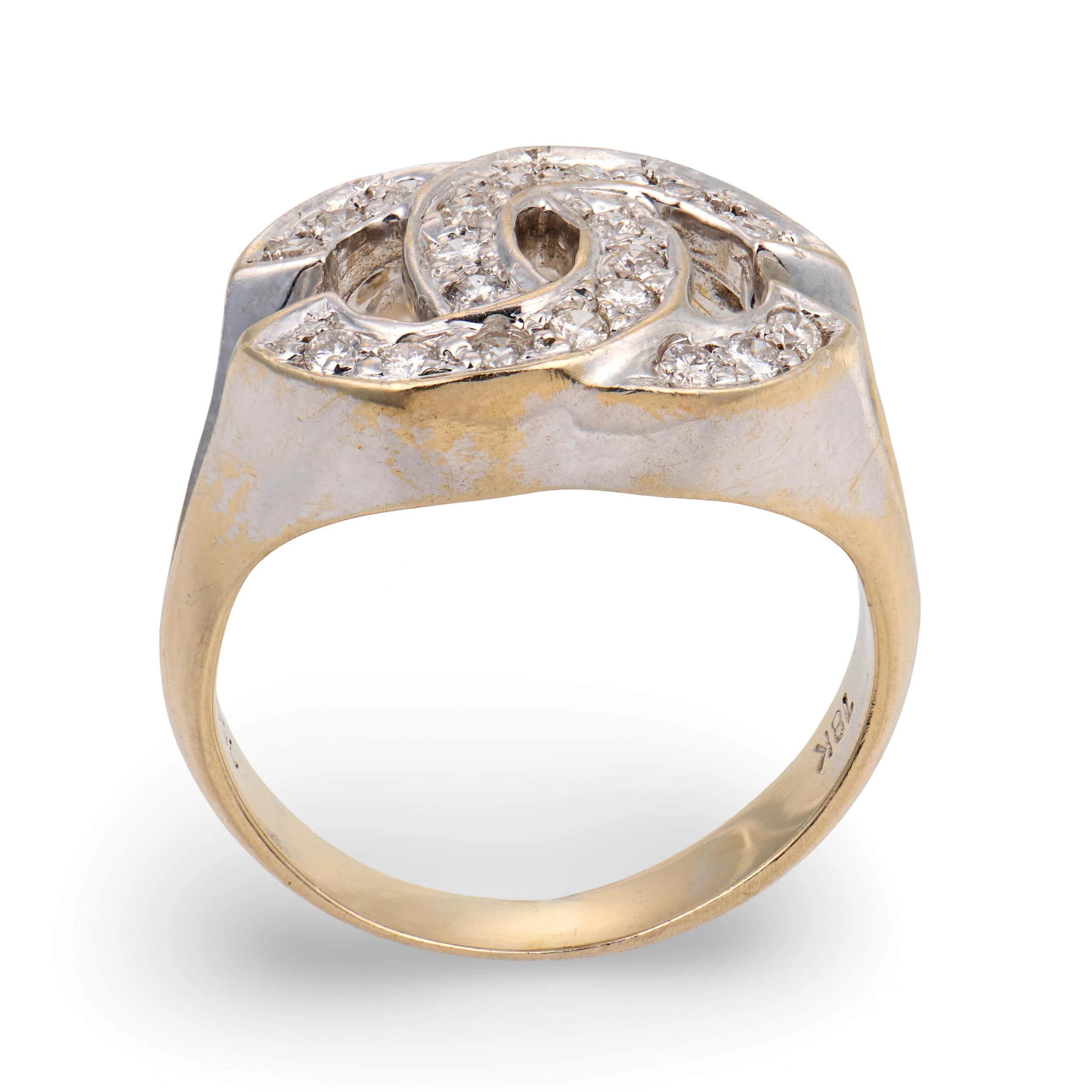 CHANEL Estate 18k Diamond Ring - Image 4