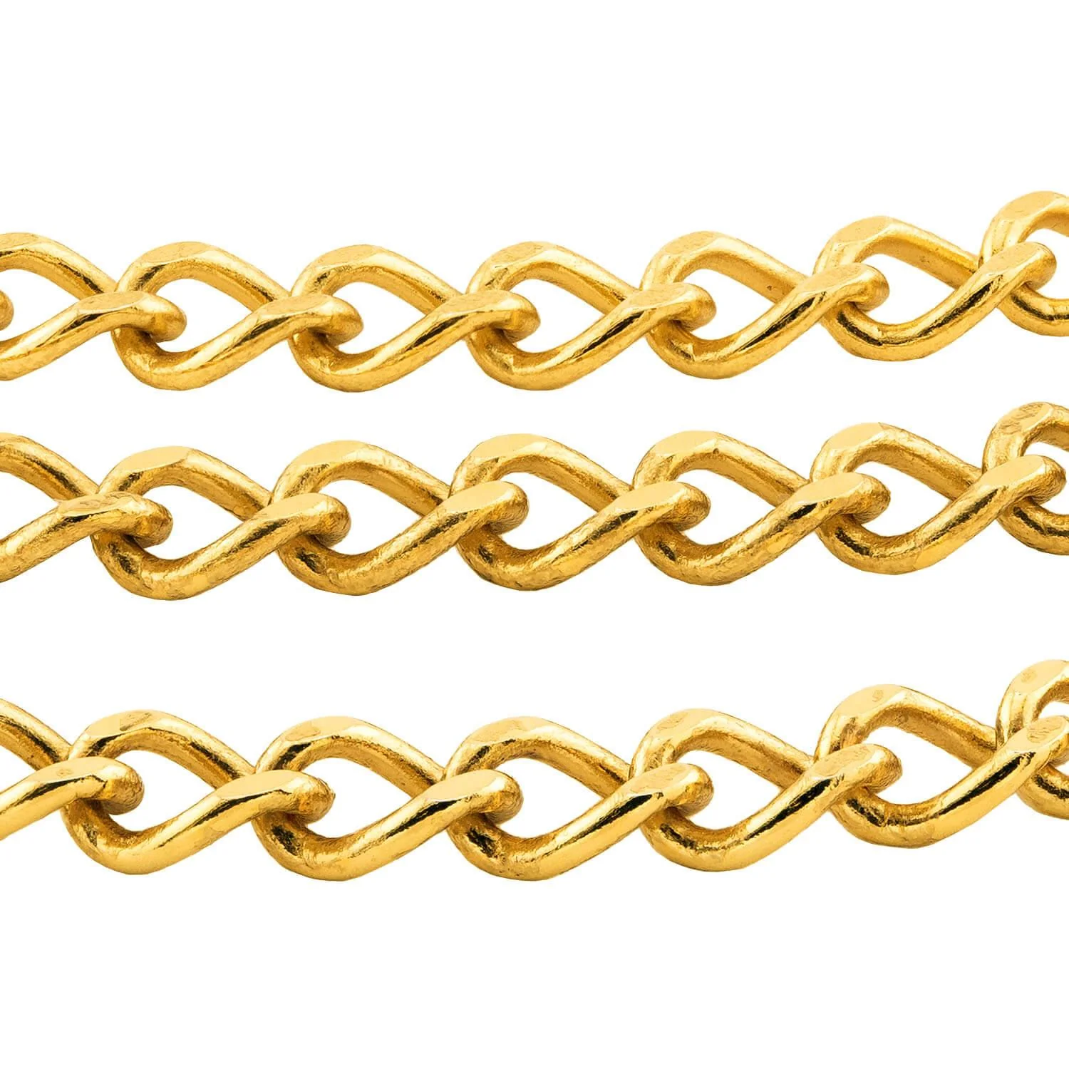 CHANEL Estate Gold Plate/Sterling Silver Chain Belt - Image 4