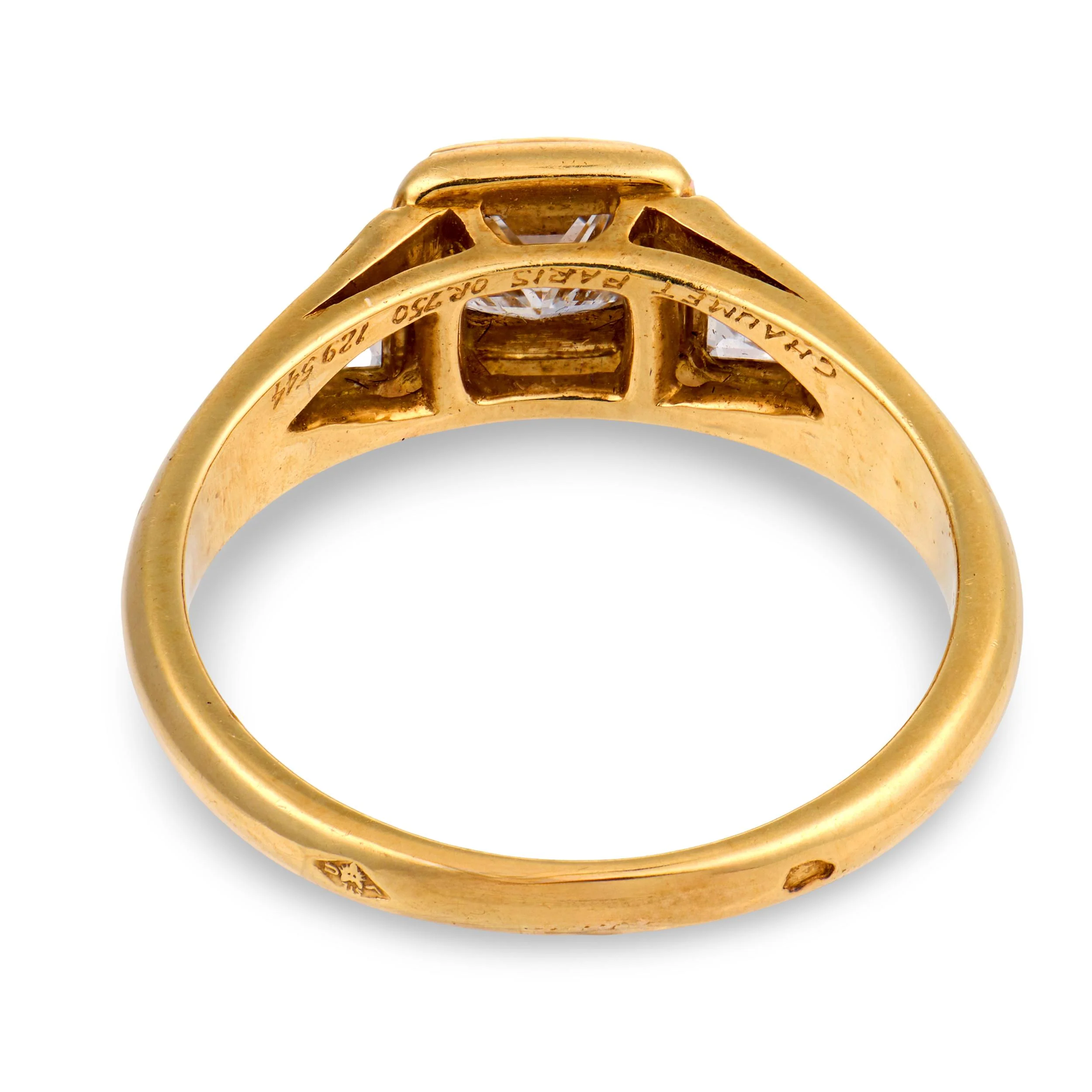 CHAUMET Estate French 18k Diamond Engagement Ring .40ct - Image 5