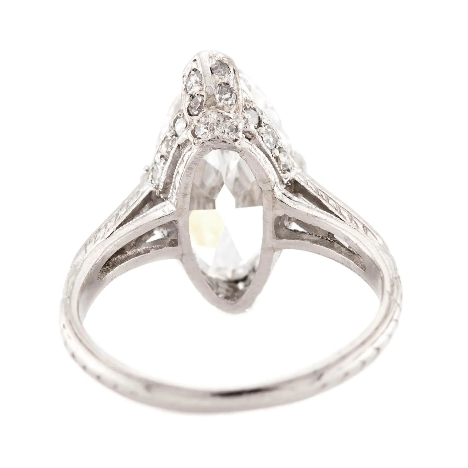 Art Deco Platinum GIA Diamond Engagement Ring 3.34ct - Image 5