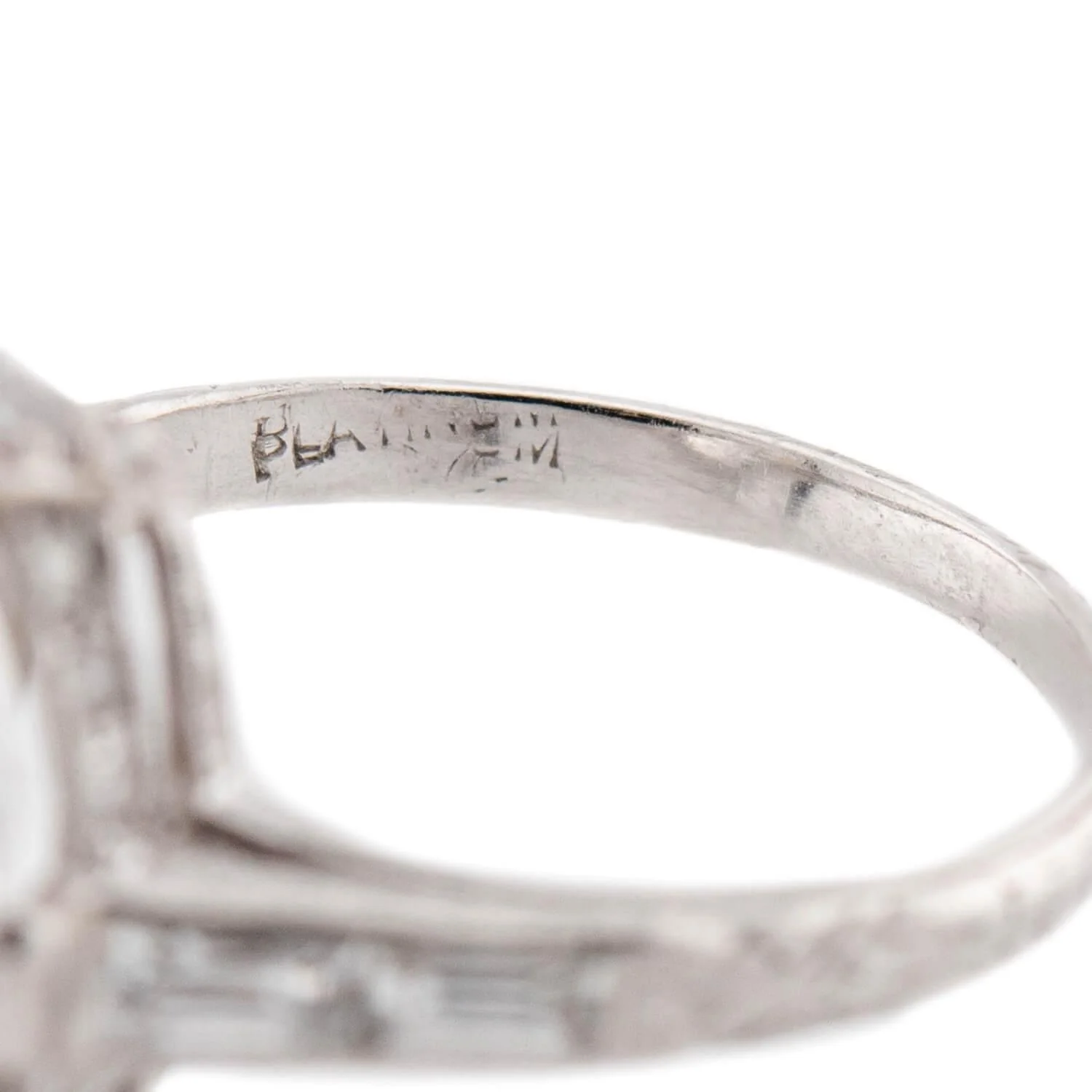 Art Deco Platinum GIA Diamond Engagement Ring 3.34ct - Image 6