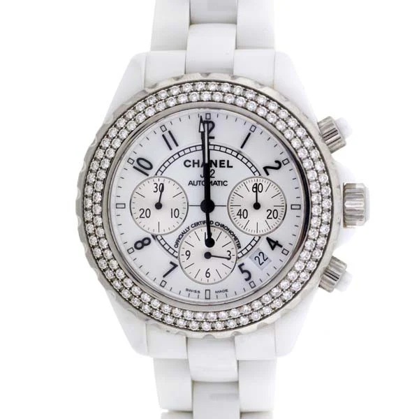 CHANEL 42mm J12 White Ceramic & Diamond Watch - Image 2