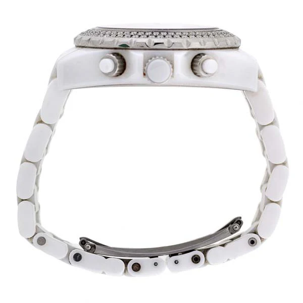 CHANEL 42mm J12 White Ceramic & Diamond Watch - Image 4
