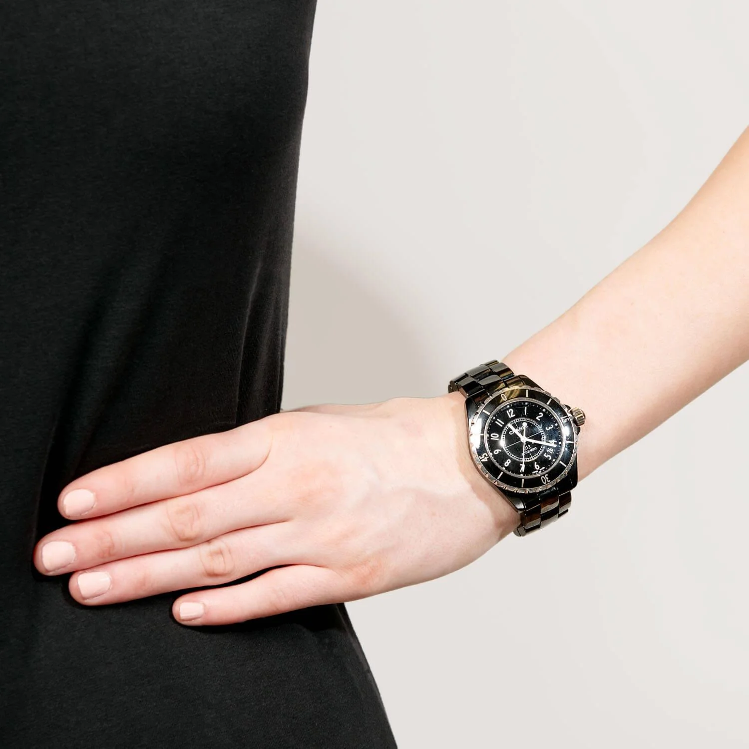 CHANEL Estate Stainless Steel Black Ceramic J12 Woman's Watch - Image 10