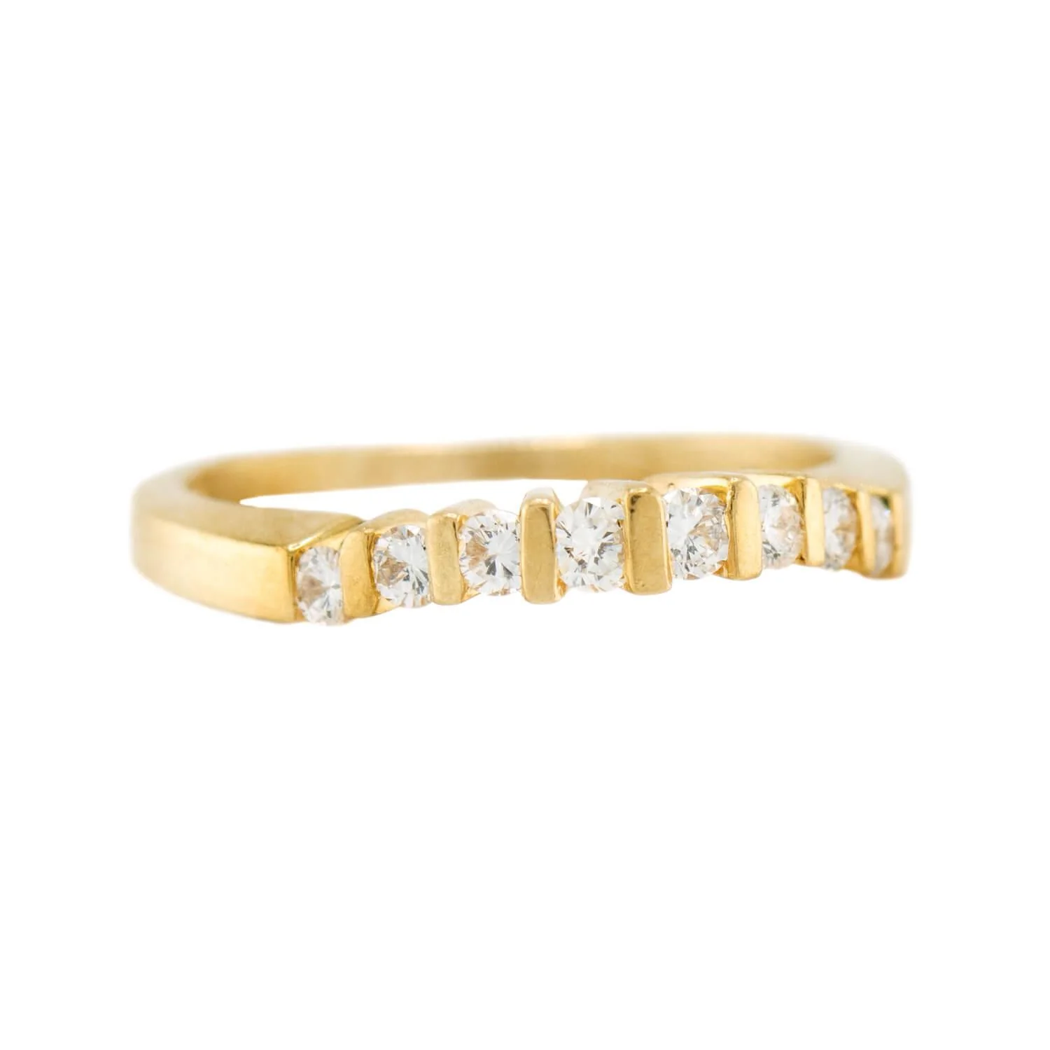 Estate 18k Diamond Engagement Ring Set - Image 6